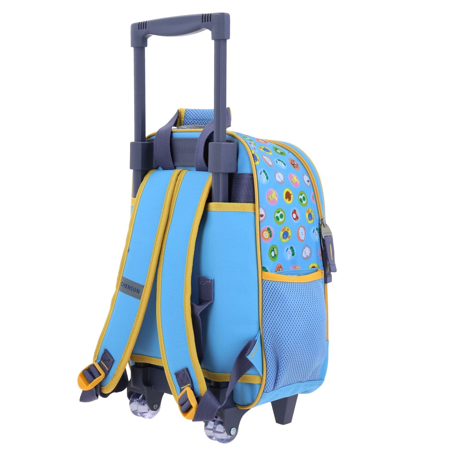 Mochila con Ruedas Mario Bros Azul para Niño - Diversión y Durabilidad 5