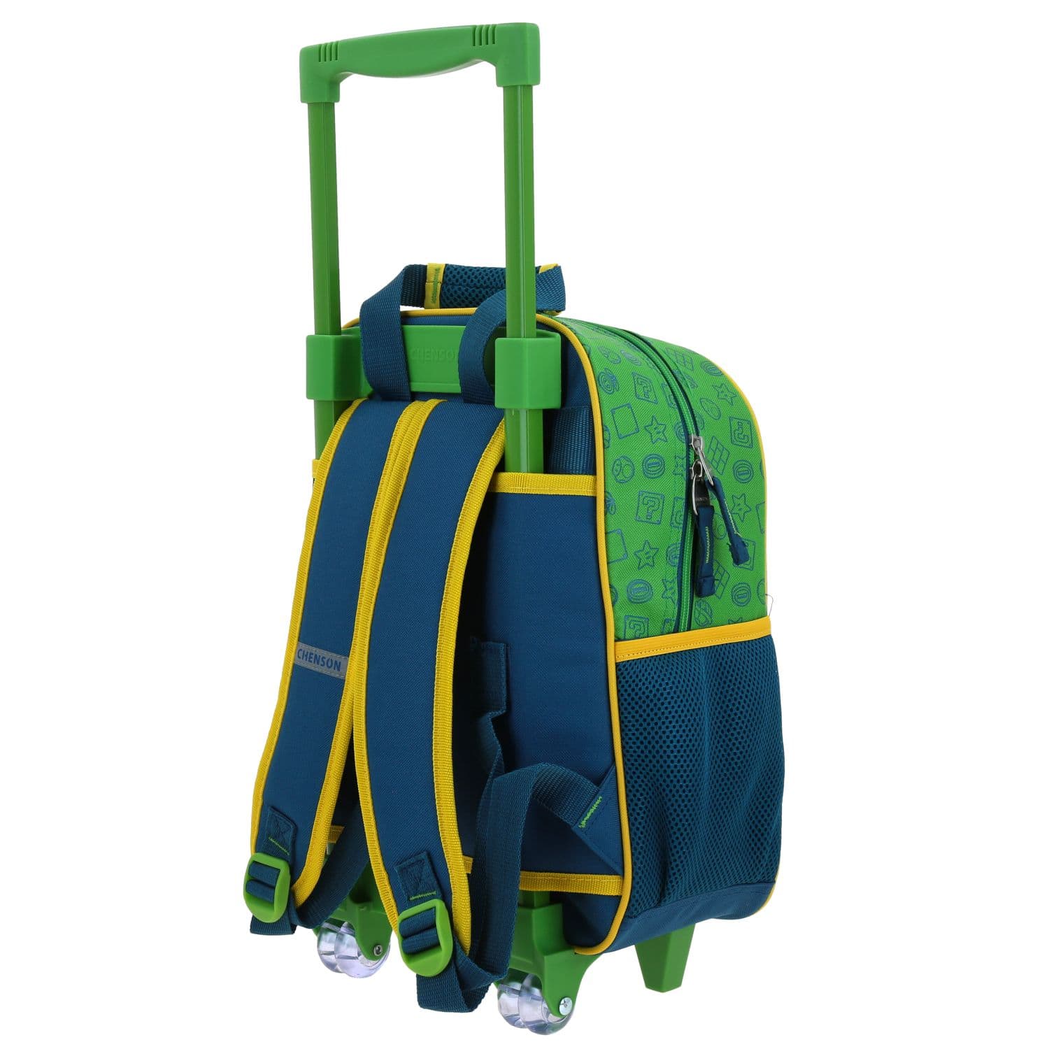 Mochila con Ruedas Mario Bros Azul para Niño - Diversión y Durabilidad 5