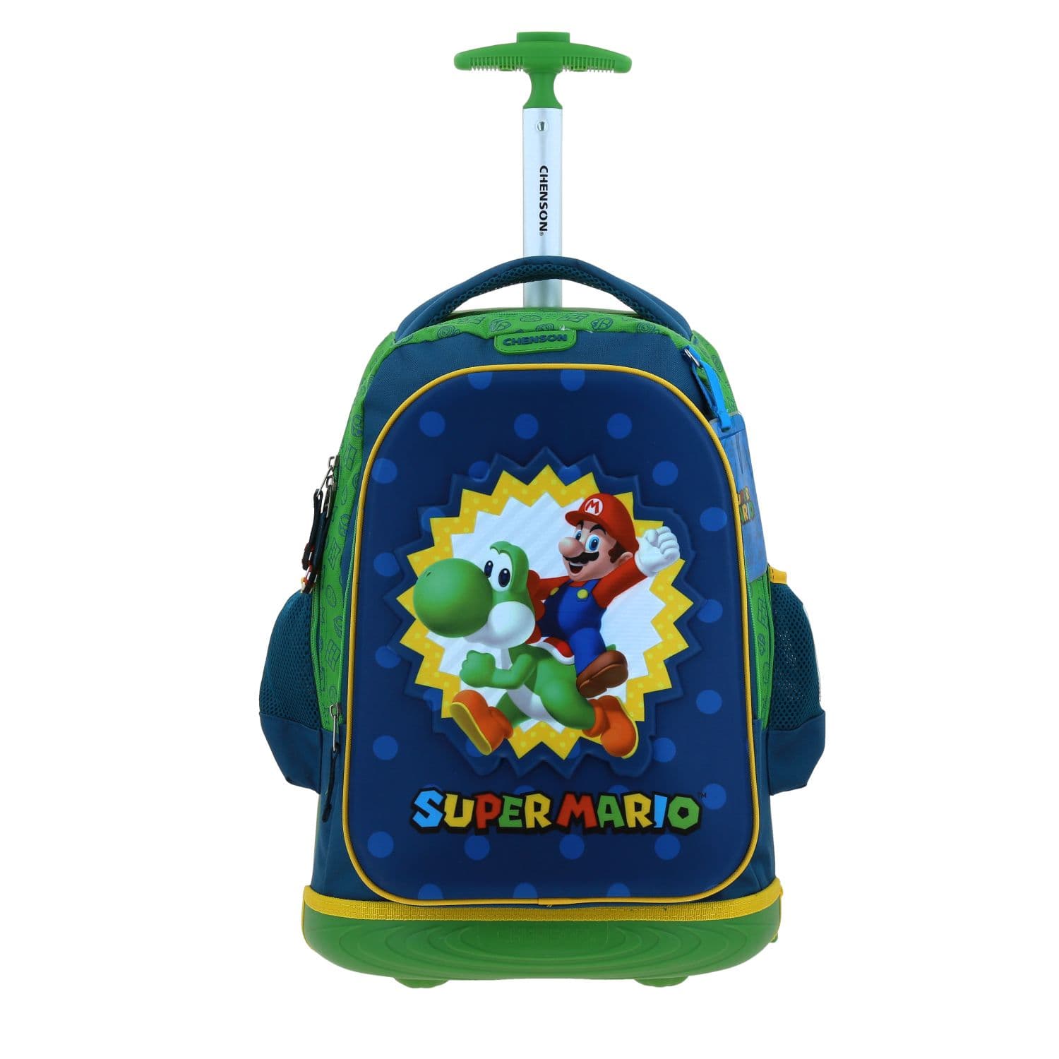 Mochila con Ruedas Mario Bros Azul para Niño - Diversión y Durabilidad