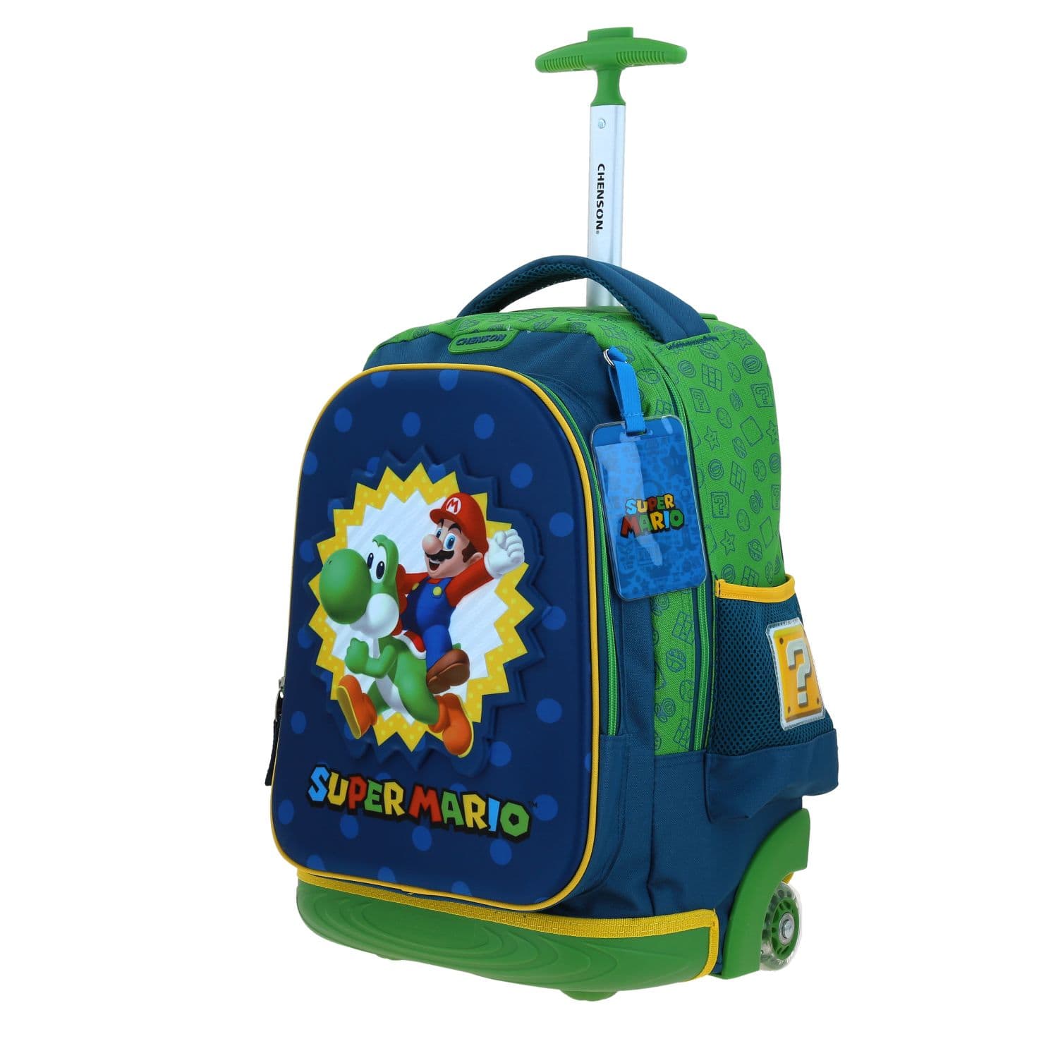 Mochila con Ruedas Mario Bros Azul para Niño - Diversión y Durabilidad 2