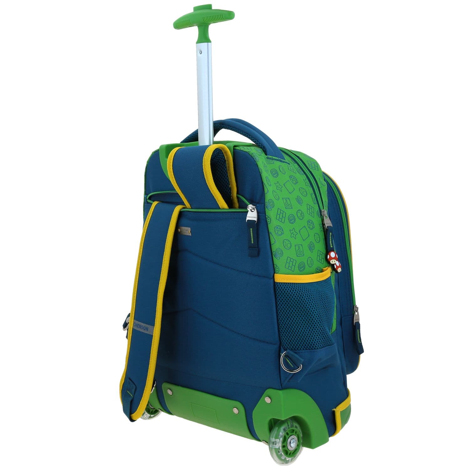 Mochila con Ruedas Mario Bros Azul para Niño - Diversión y Durabilidad 5