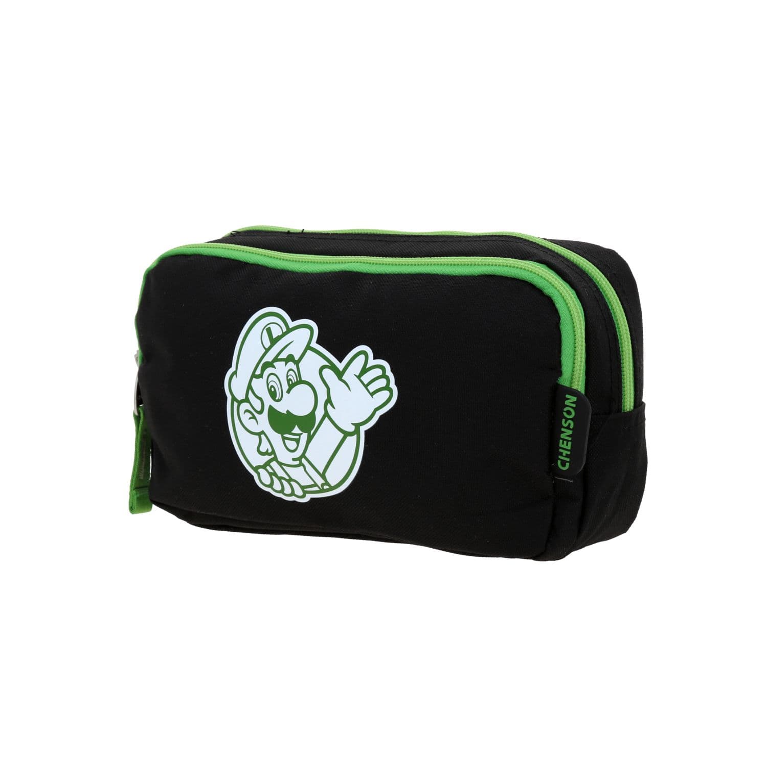 Lapicera escolar para niño Mario Bros by Chenson verde con doble compartimento 2