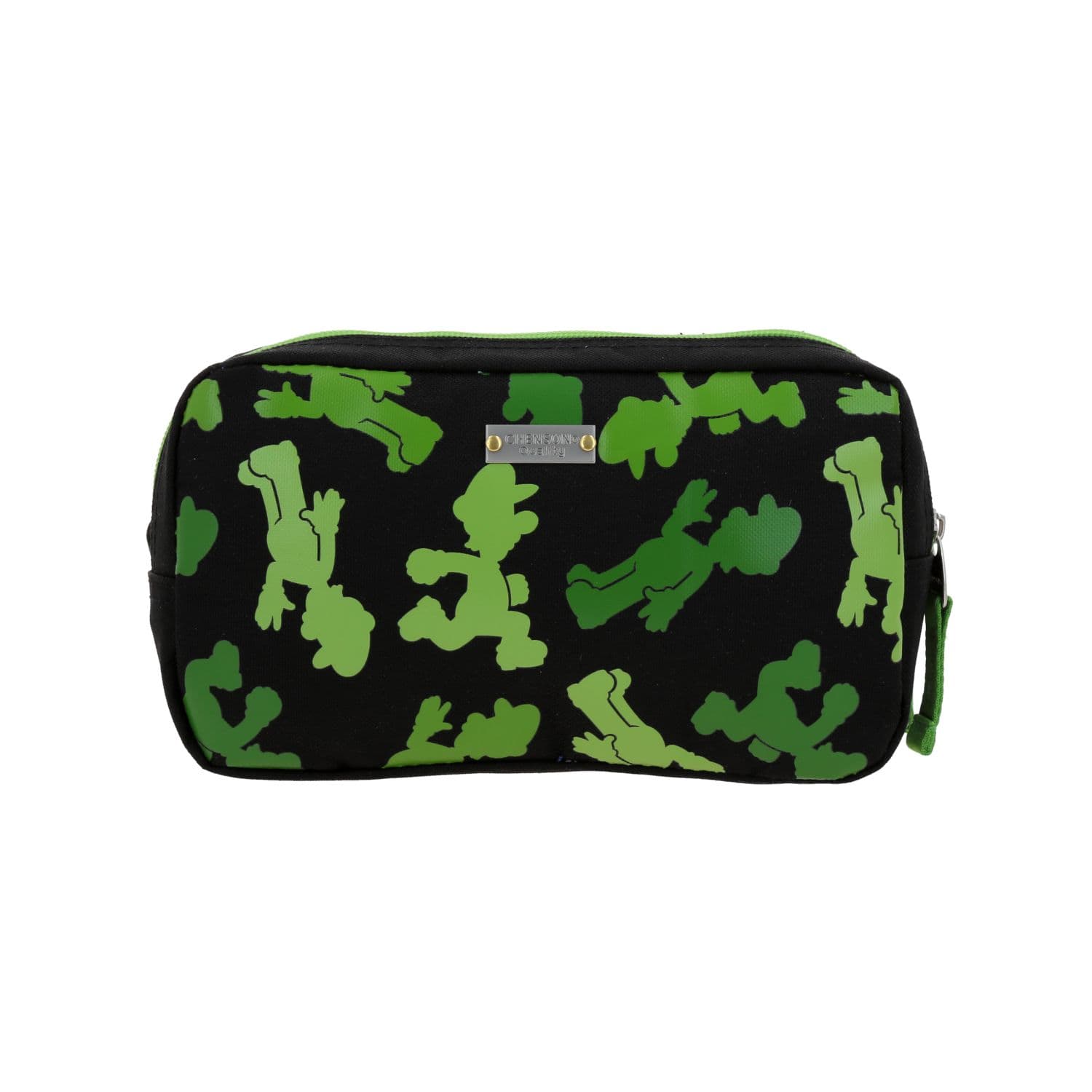 Lapicera escolar para niño Mario Bros by Chenson verde con doble compartimento 4