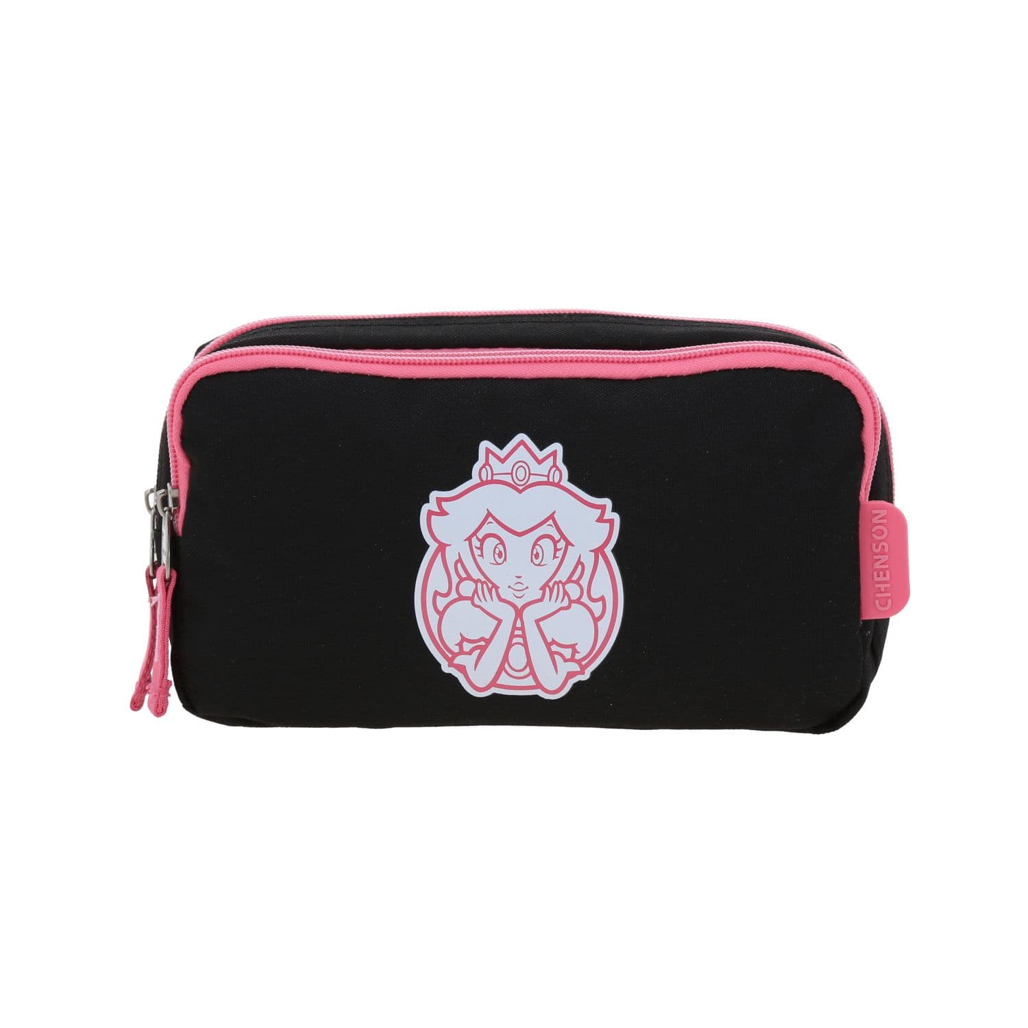 Lapicera escolar para niña Mario Bros by Chenson color negro con doble compartimento