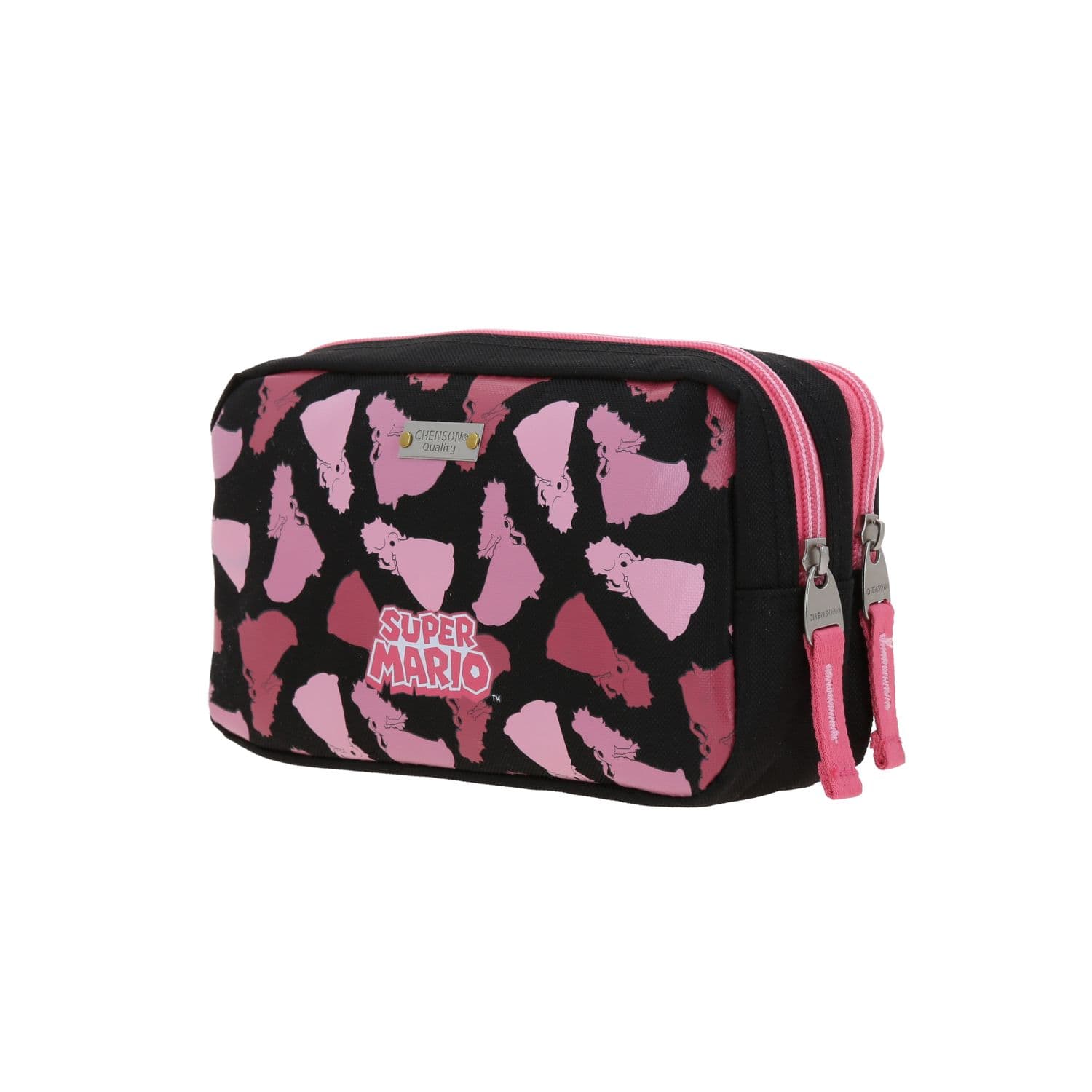 Lapicera escolar para niña Mario Bros by Chenson color negro con doble compartimento 5