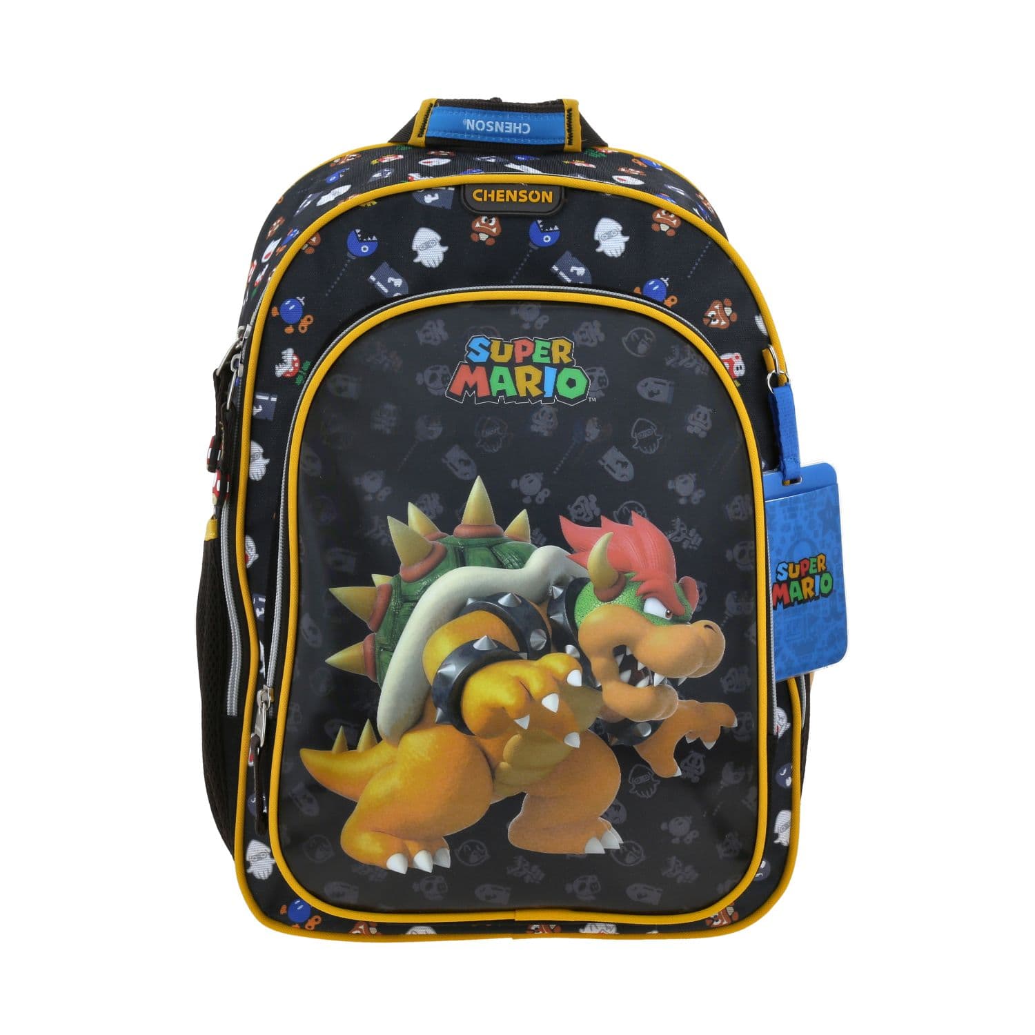 Mochila escolar para niño Mario Bros by Chenson color negro duradera