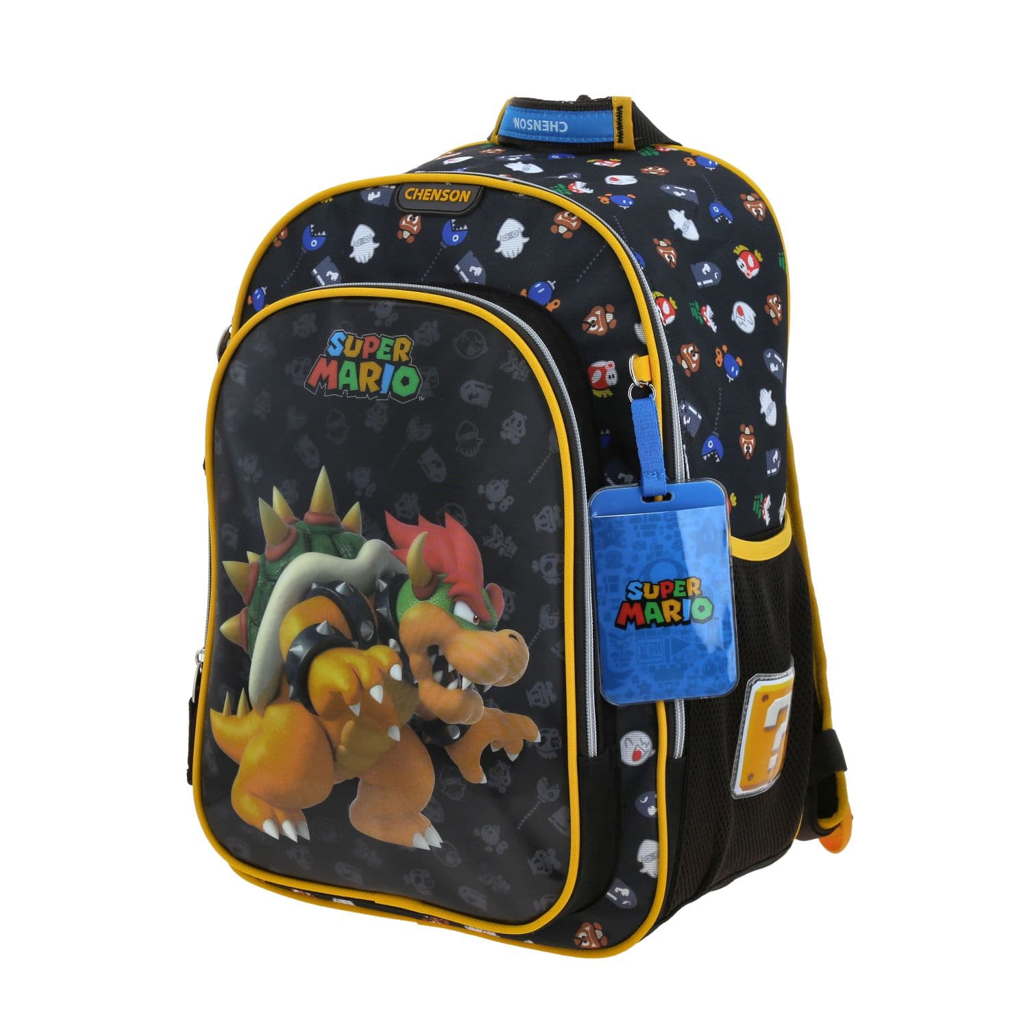 Mochila escolar para niño Mario Bros by Chenson color negro duradera 2