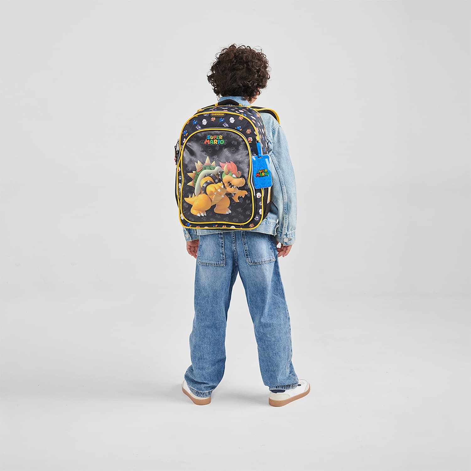 Mochila escolar para niño Mario Bros by Chenson color negro duradera - vista 2