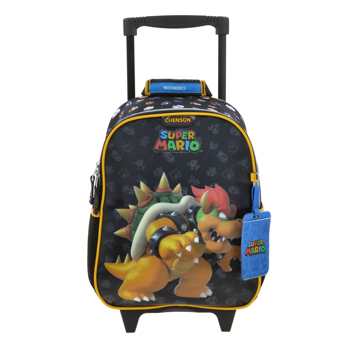 Mochila con Ruedas Mario Bros Negro para Niño - Diversión y Durabilidad