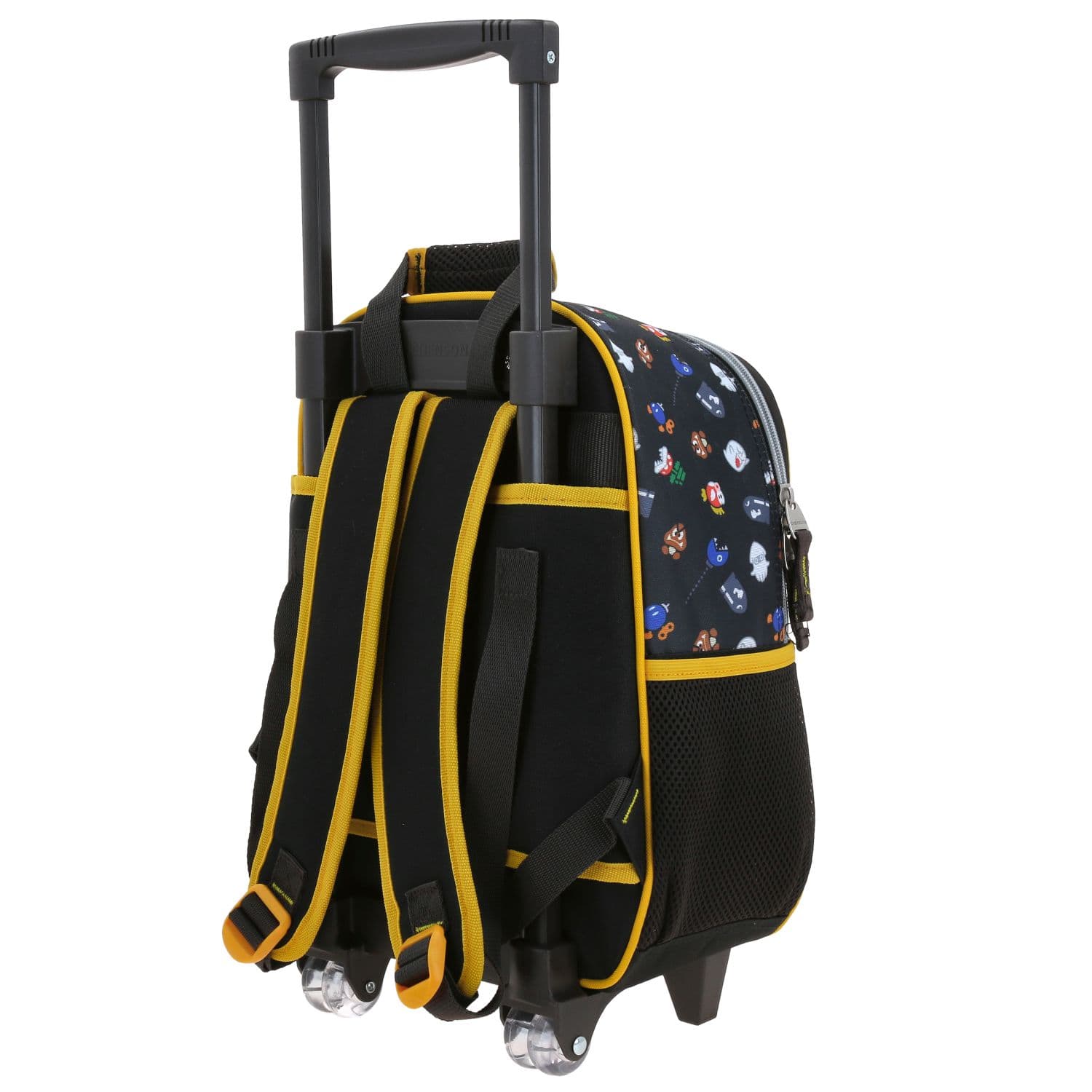 Mochila con Ruedas Mario Bros Negro para Niño - Diversión y Durabilidad 5