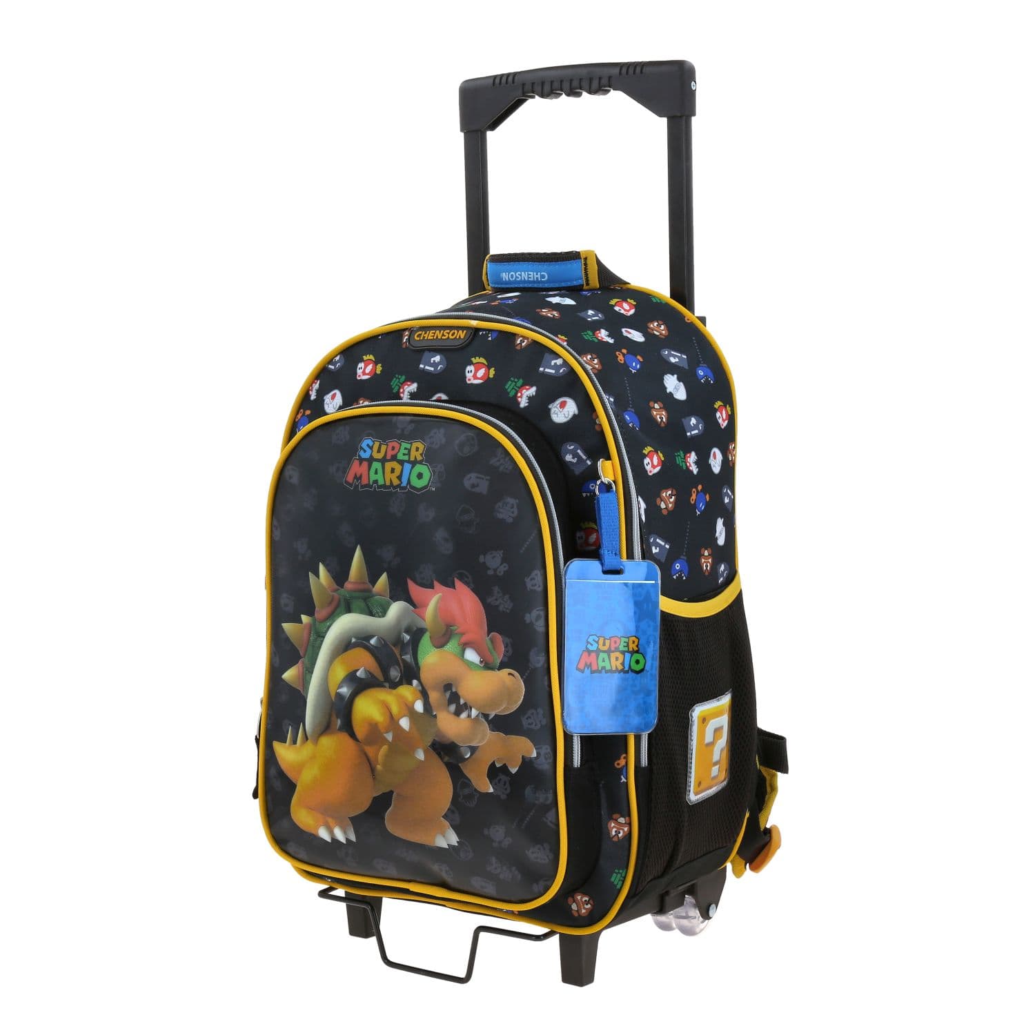 Mochila con Ruedas Mario Bros Negro para Niño - Diversión y Durabilidad 2