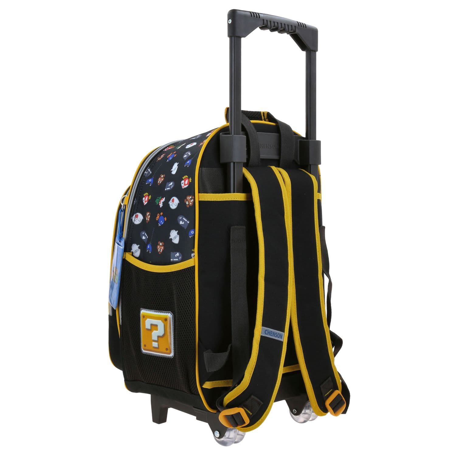 Mochila con Ruedas Mario Bros Negro para Niño - Diversión y Durabilidad 3