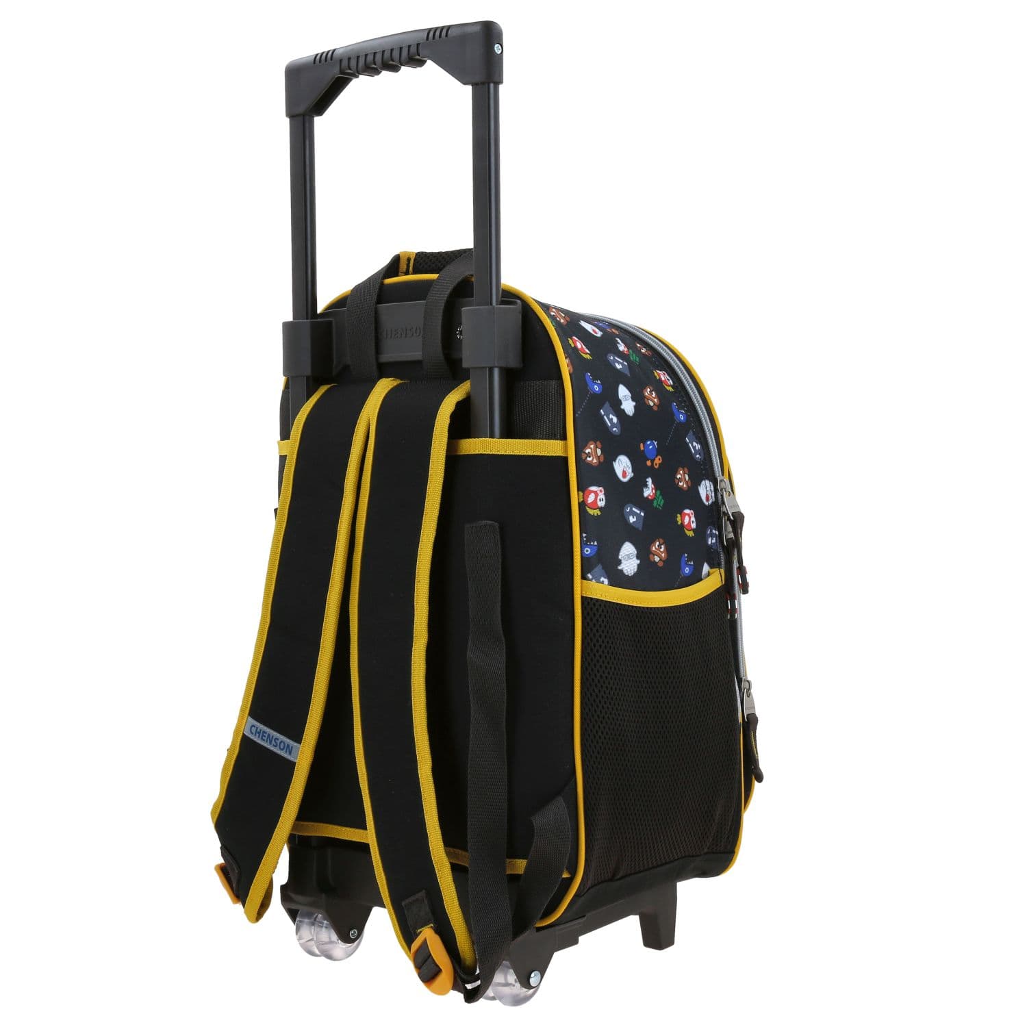 Mochila con Ruedas Mario Bros Negro para Niño - Diversión y Durabilidad 5