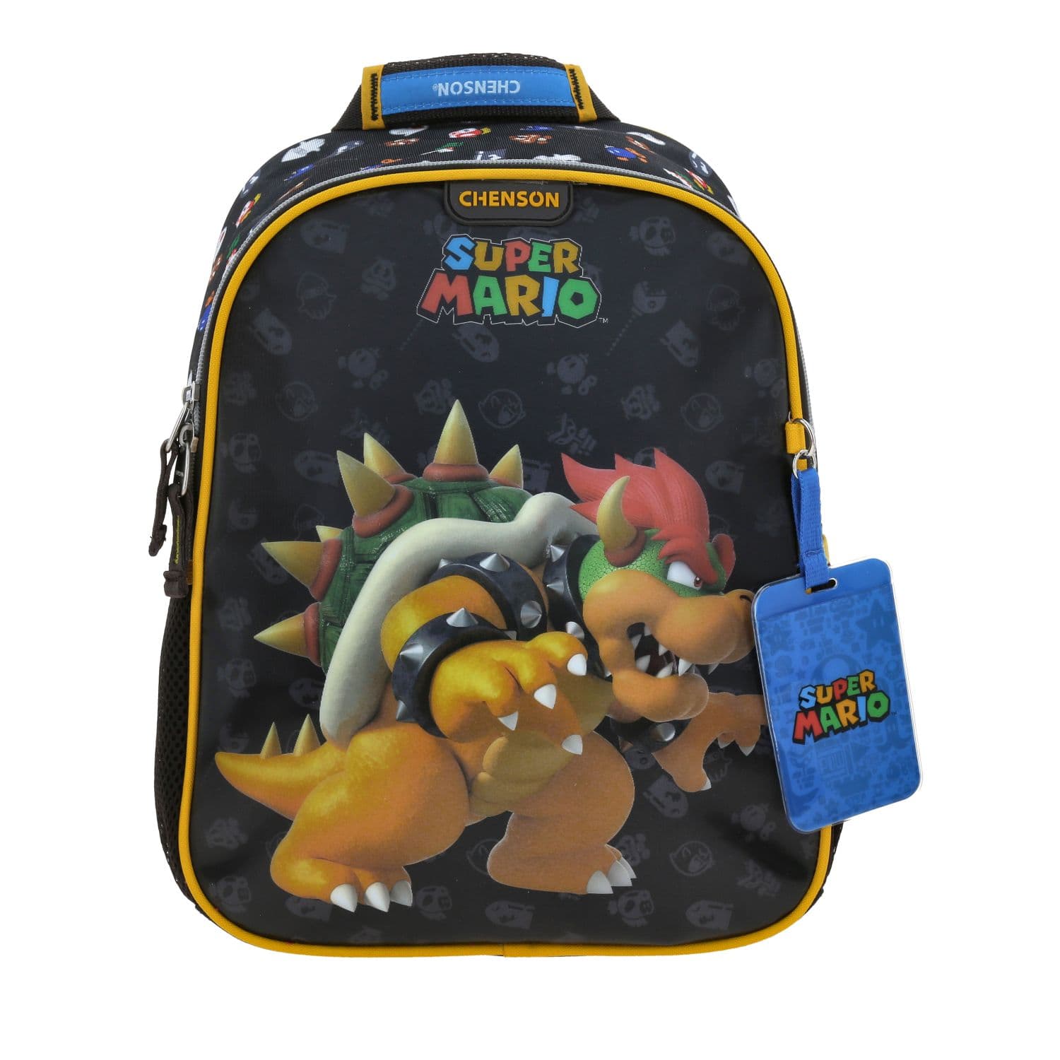 Mochila escolar para niño Mario Bros by Chenson color negro - Diversión y durabilidad