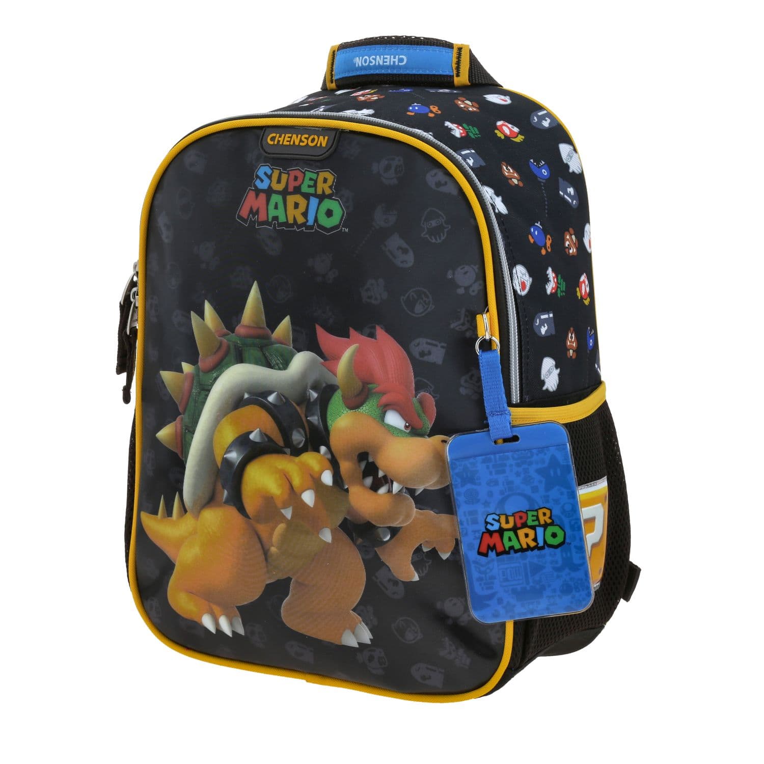 Mochila escolar para niño Mario Bros by Chenson color negro - Diversión y durabilidad 2