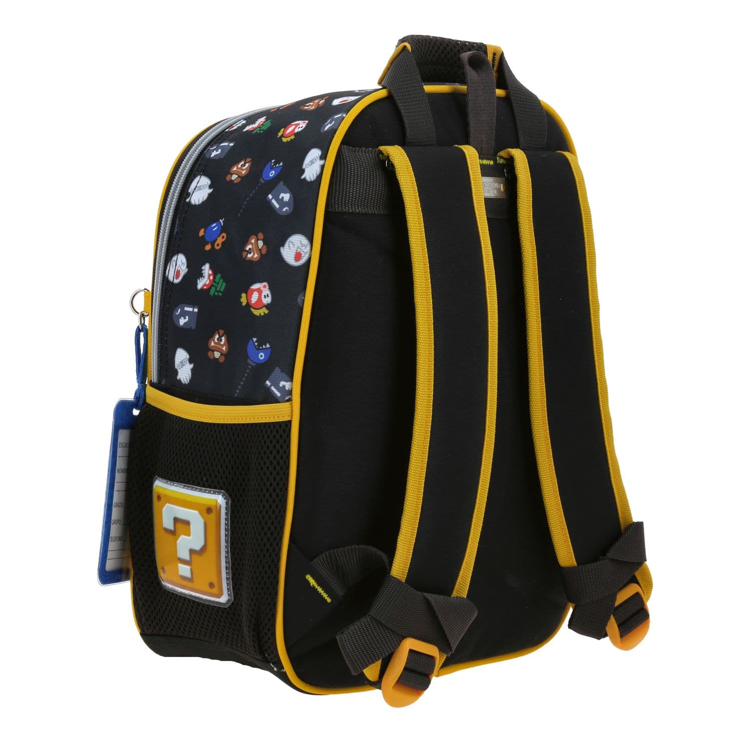 Mochila escolar para niño Mario Bros by Chenson color negro - Diversión y durabilidad 3