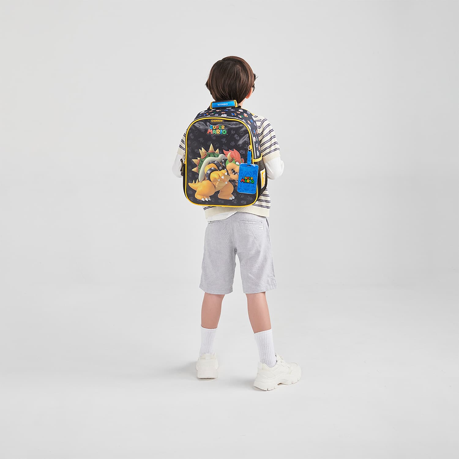 Mochila escolar para niño Mario Bros by Chenson color negro - Diversión y durabilidad - vista 2