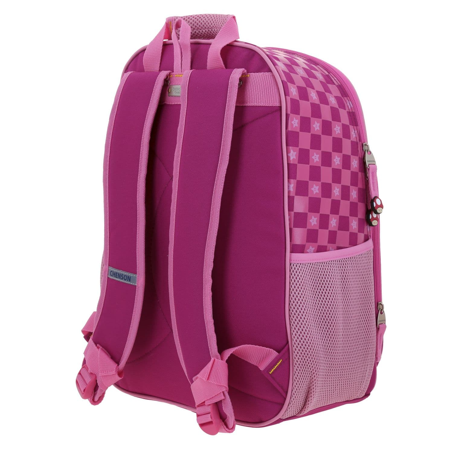 Mochila escolar para niña Mario Bros by Chenson color rosa divertida y segura 5