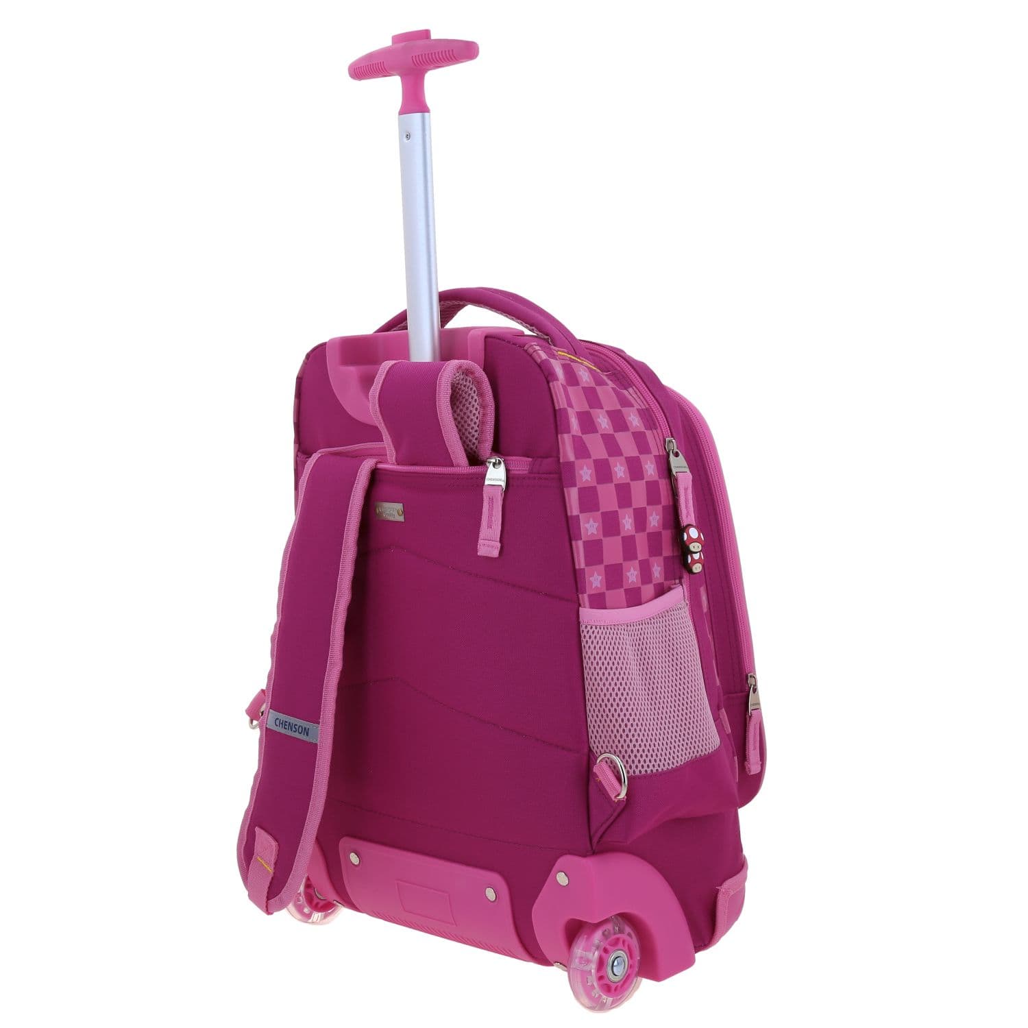 Mochila con Ruedas Mario Bros Rosa para Niña - Diversión y Durabilidad 5