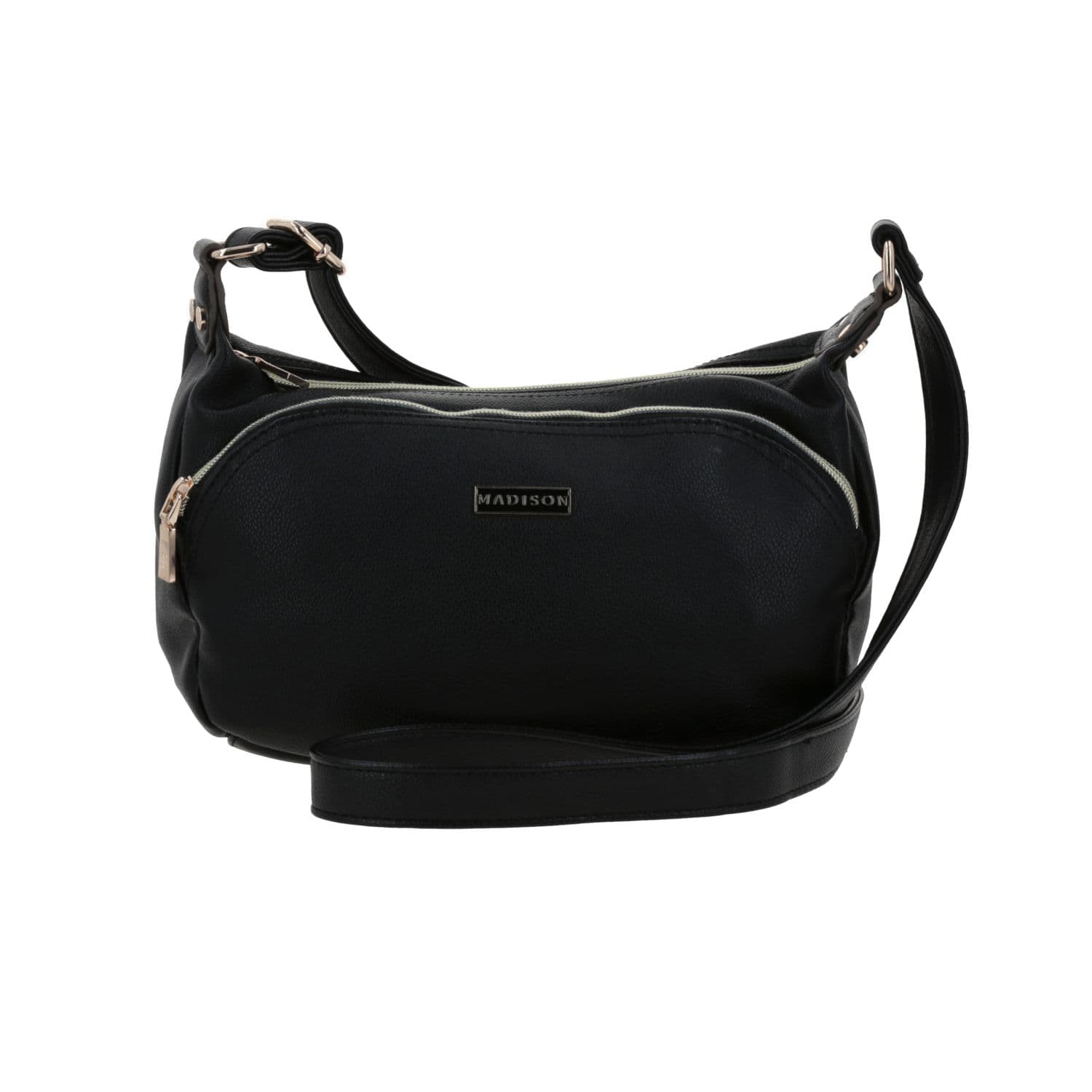 Bolsa de lado para dama Madison by Chenson color negro con estilo moderno