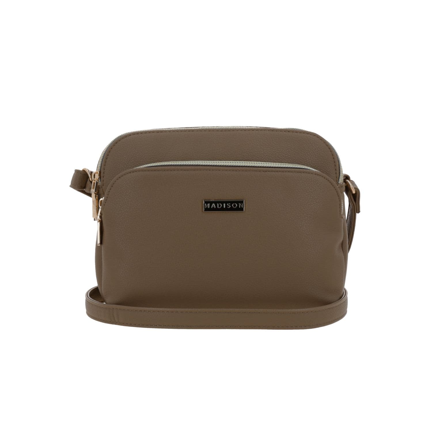 Bolsa de lado para dama Madison by Chenson Camel con doble compartimento