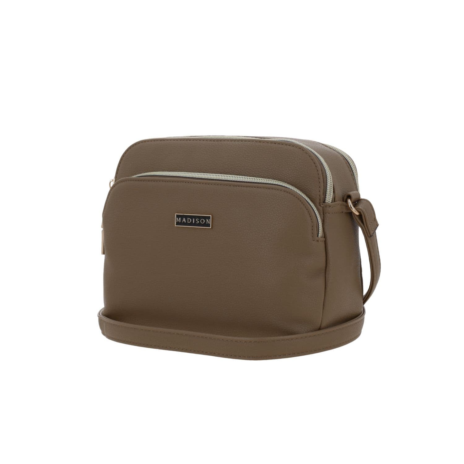 Bolsa de lado para dama Madison by Chenson Camel con doble compartimento 2