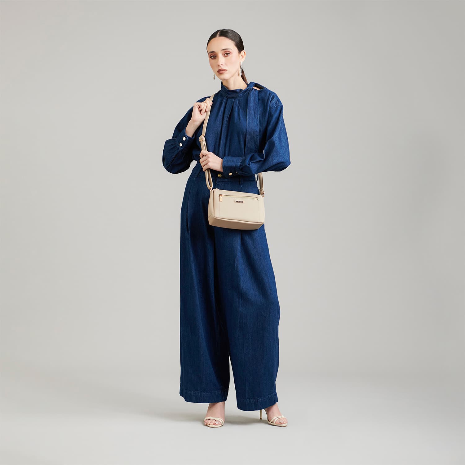 Bolsa de lado Madison by Chenson Beige para dama con estilo moderno - vista 2