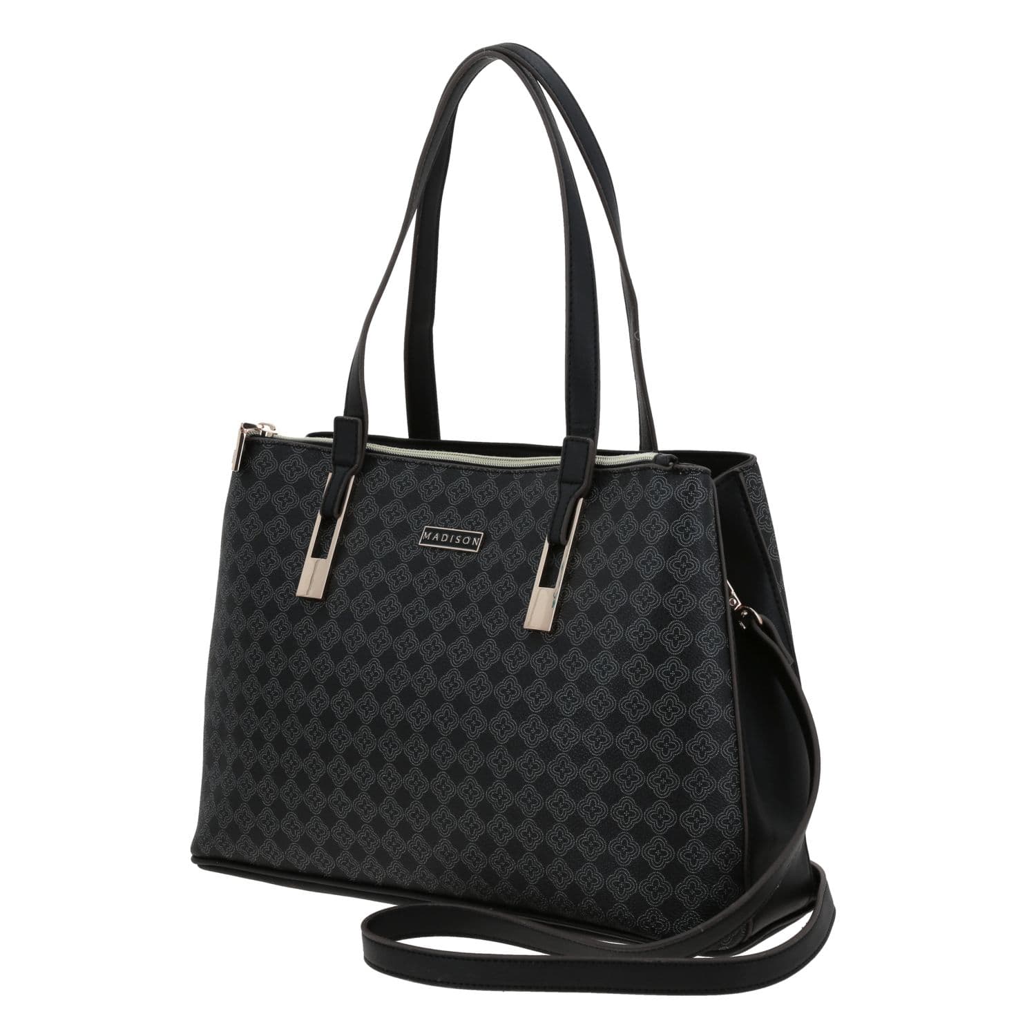 Bolsa de Mano para Dama Madison by Chenson Negro con Asa Ajustable 2