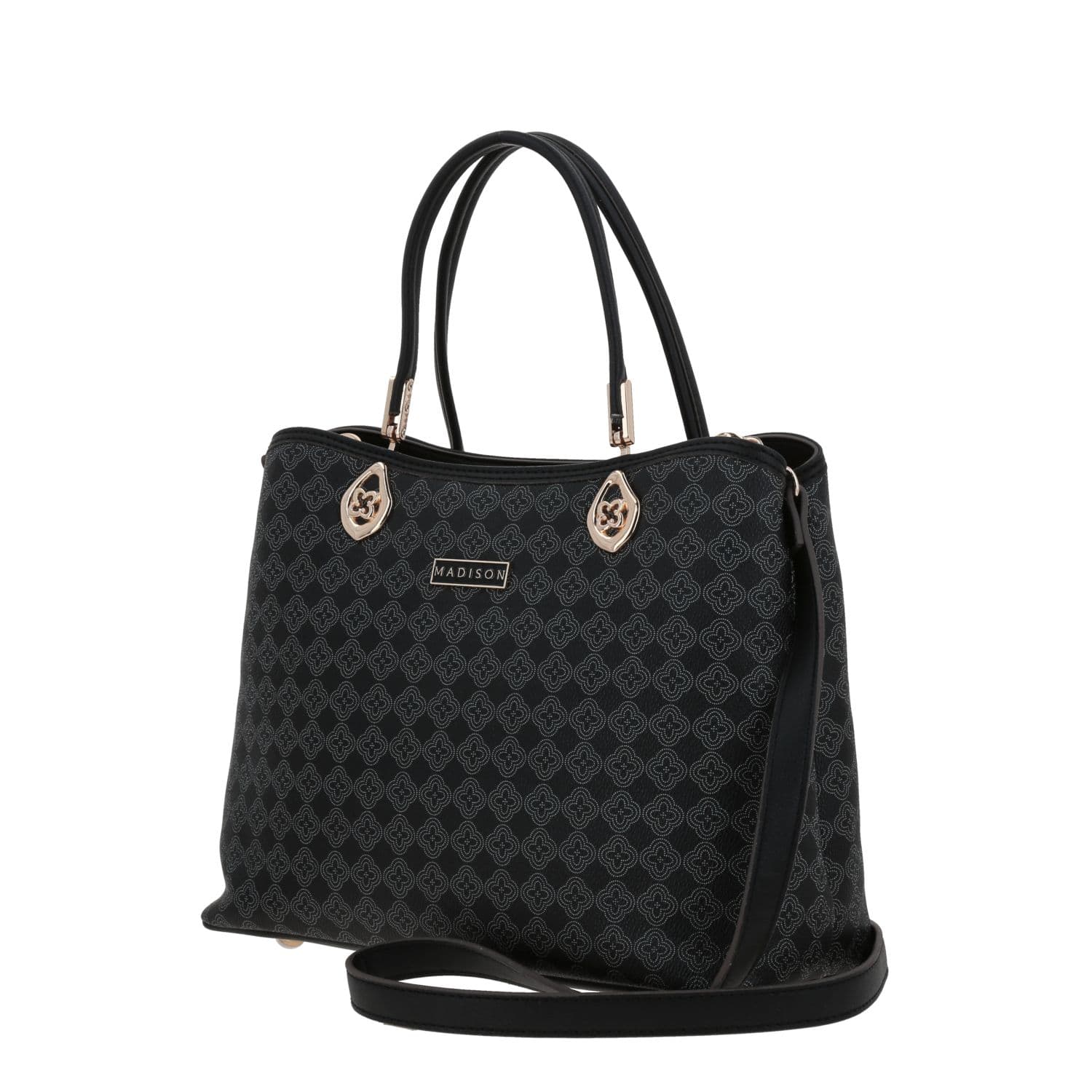 Bolsa de mano para dama Madison by Chenson color negro elegante y funcional 2