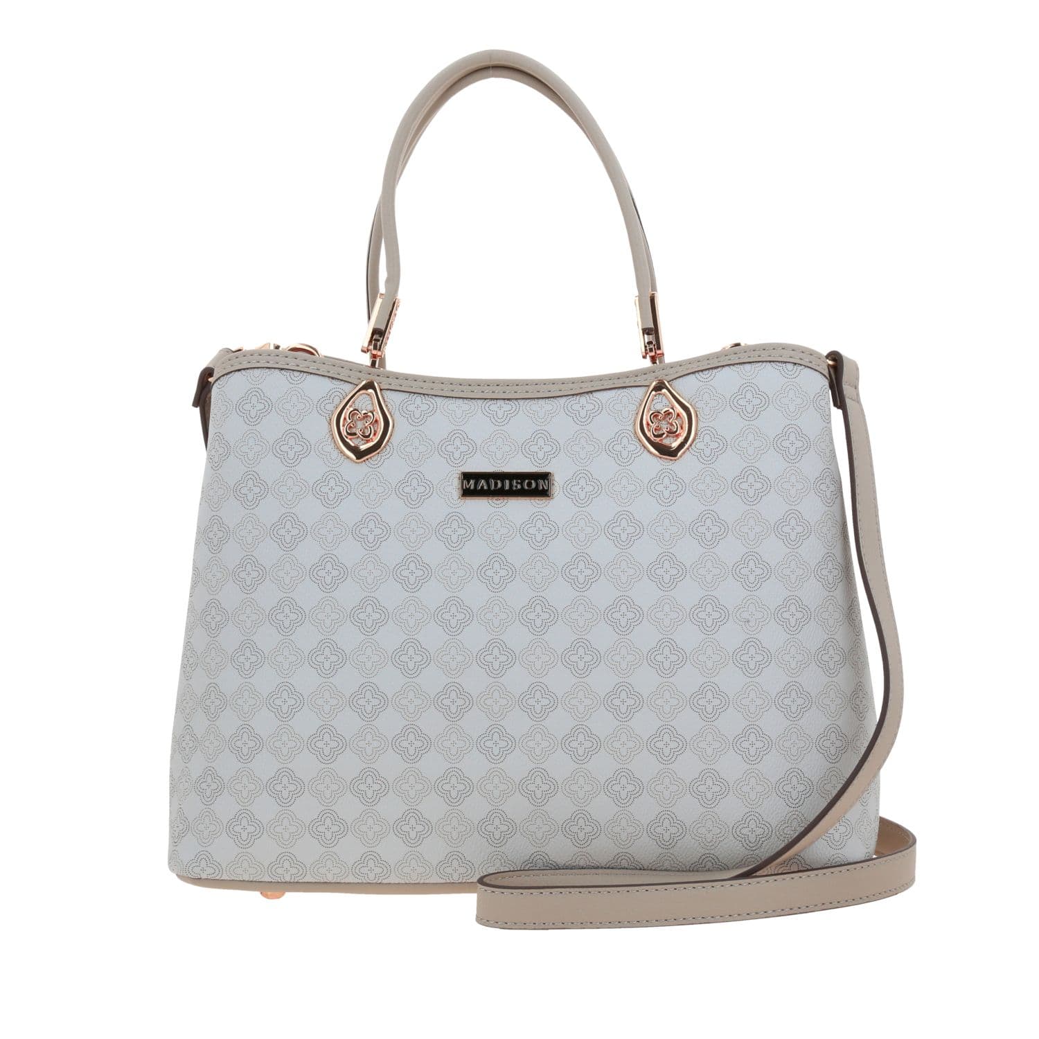 Bolsa de Mano para Dama Madison by Chenson Beige con Compartimentos Funcionales