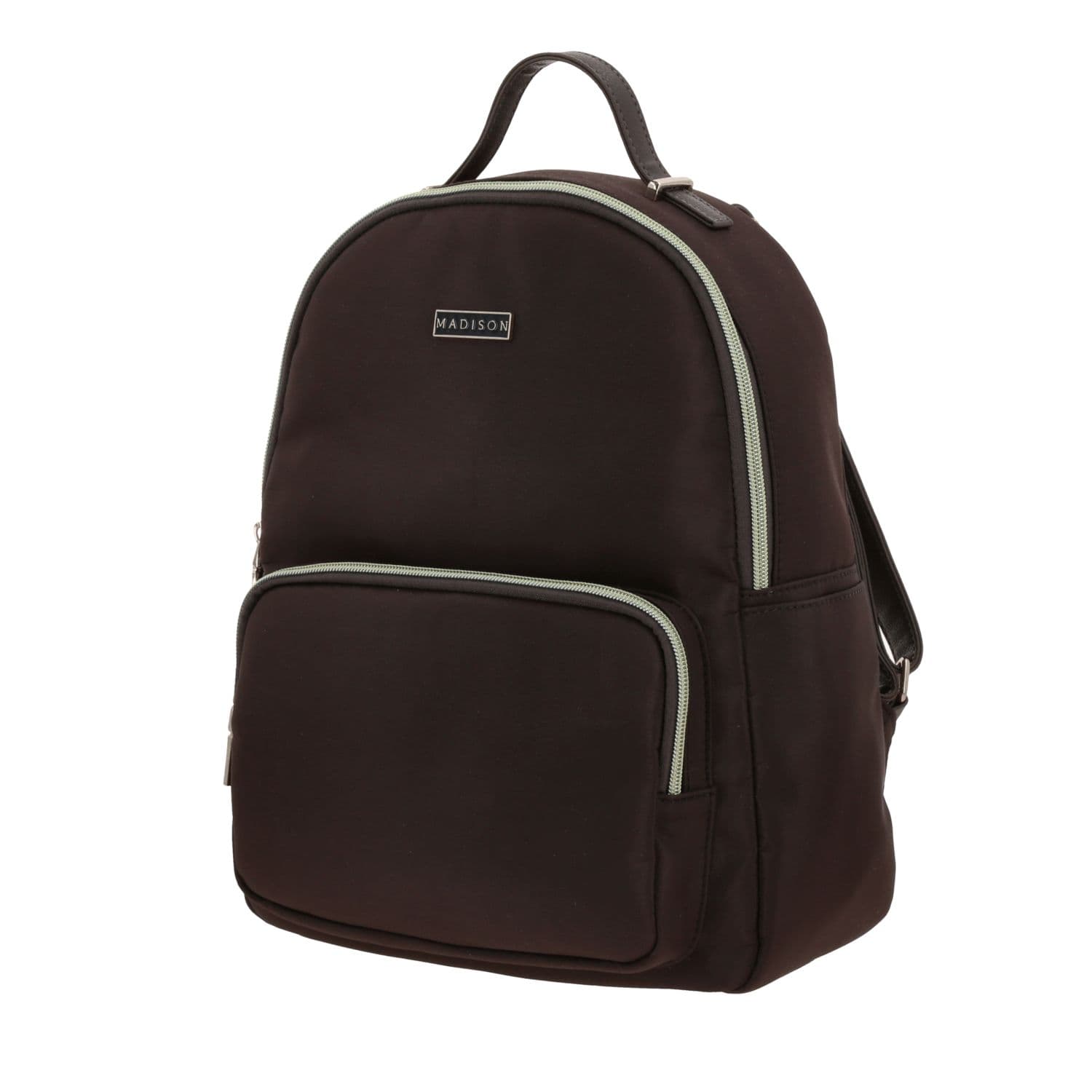 Mochila para dama Madison by Chenson color café satinado - Estilo y funcionalidad 2