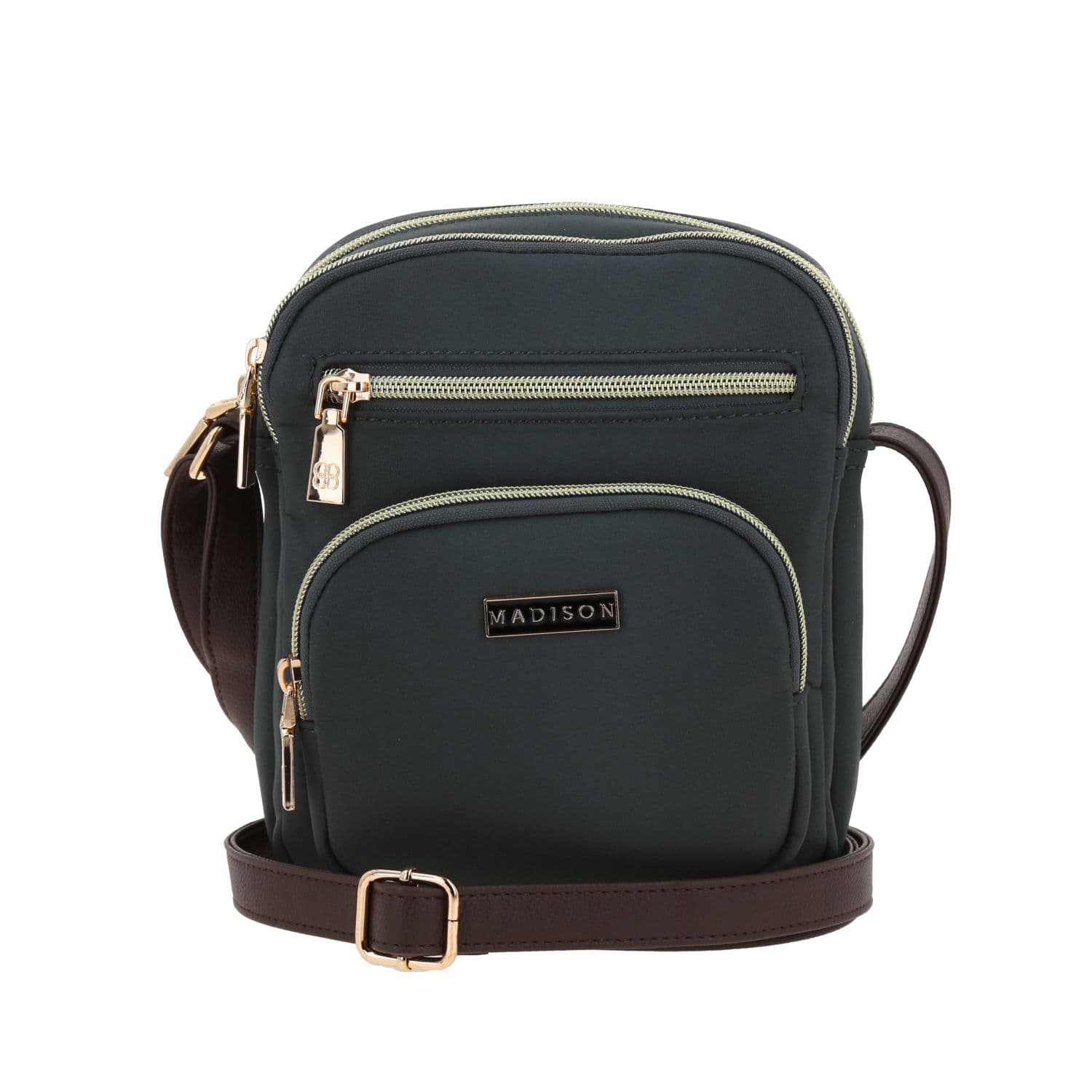 Bolsa de lado para dama Madison by Chenson Gris con doble compartimento