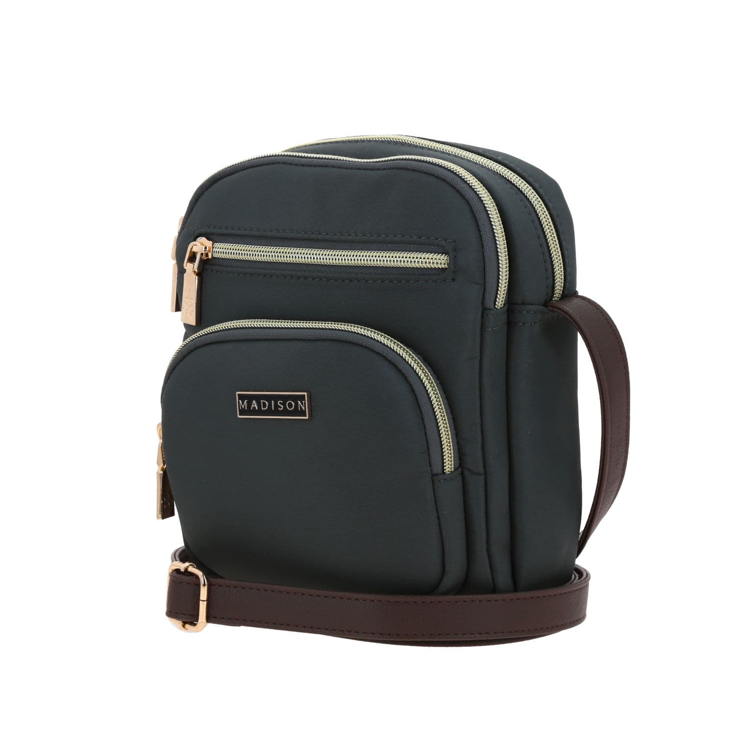 Bolsa de lado para dama Madison by Chenson Gris con doble compartimento 2