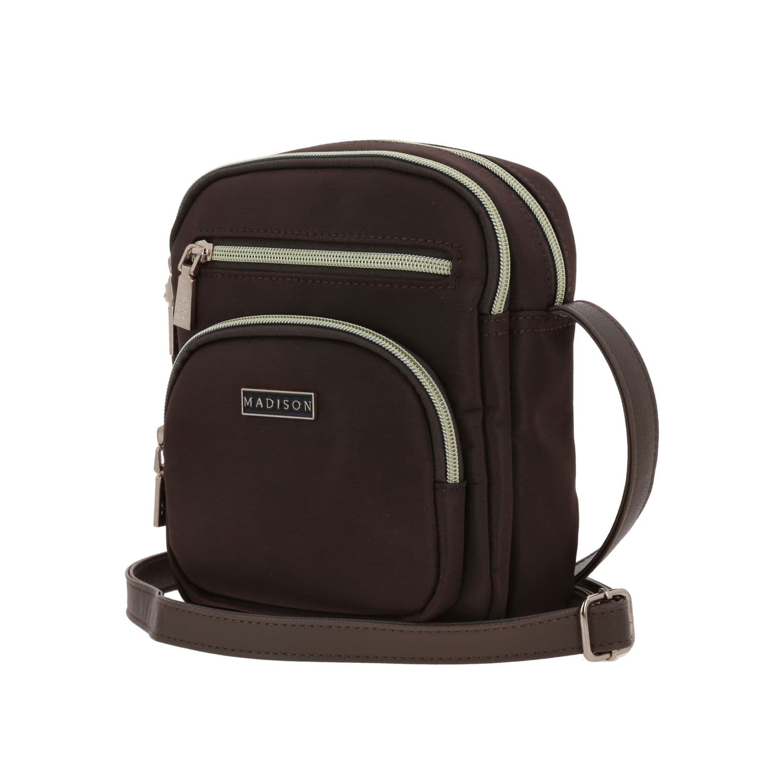 Bolsa de Lado para Dama Madison by Chenson Café Satinado - Estilo y Funcionalidad 2