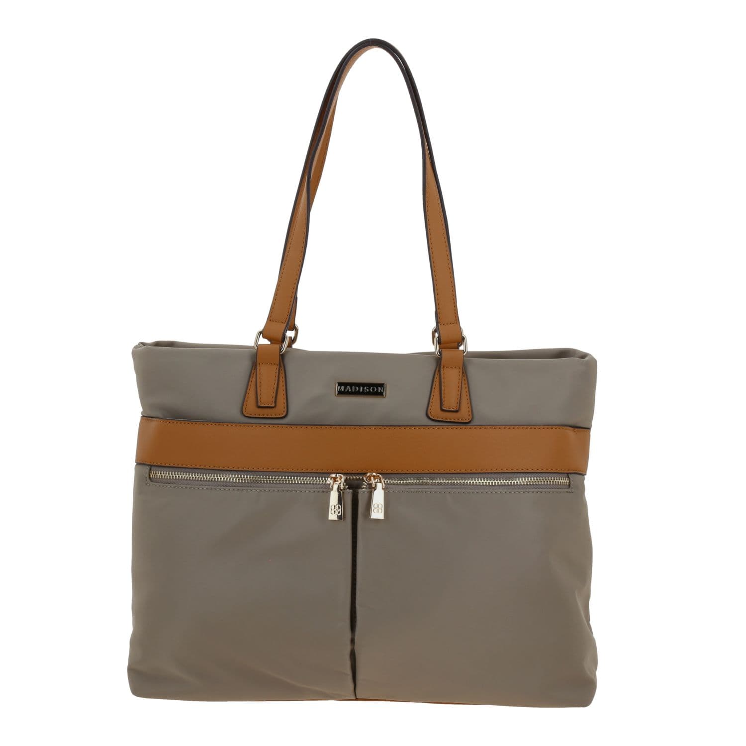 Bolsa grande para dama Madison by Chenson Camel con triple bolsillo