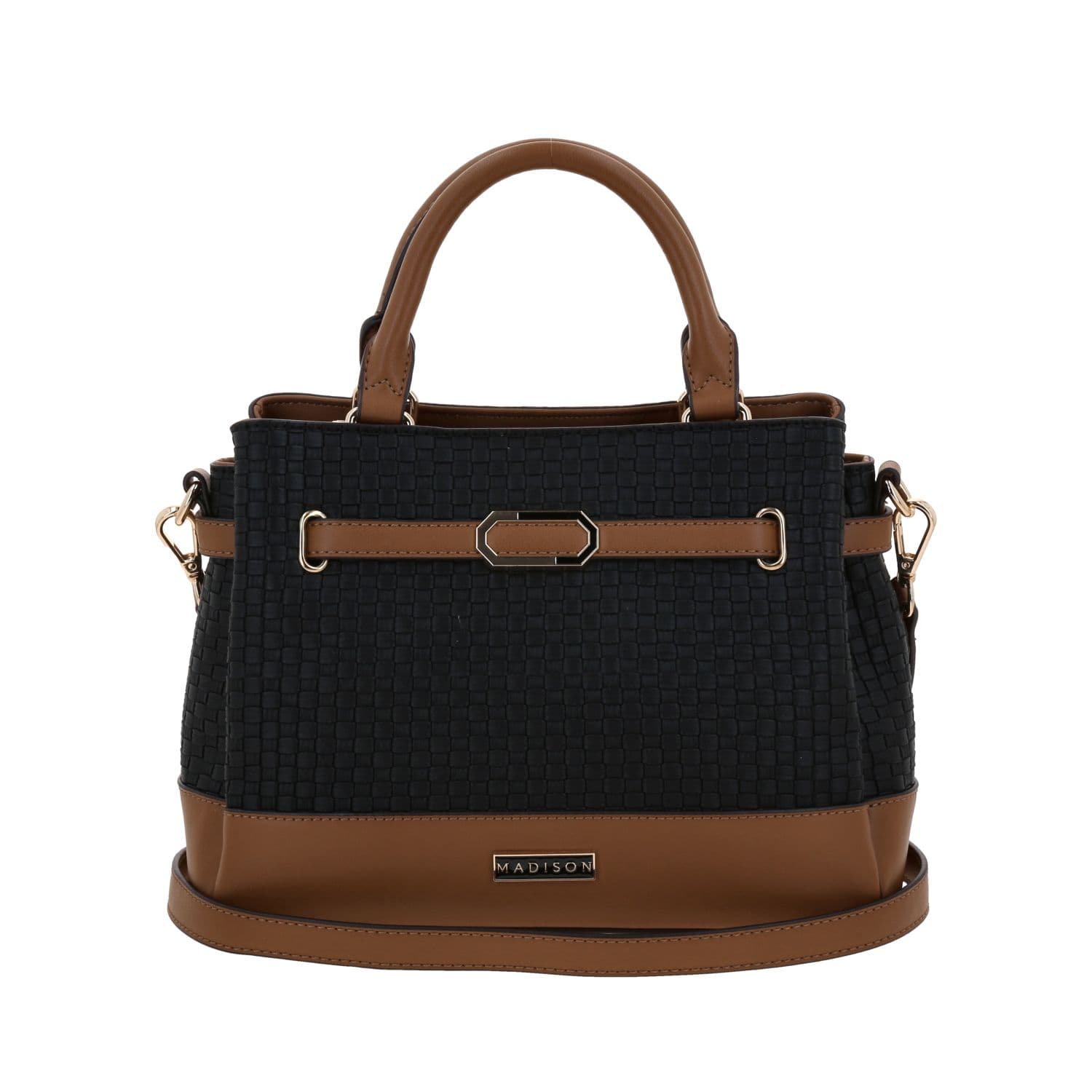 Bolsa de Mano para Dama Madison by Chenson Negra con Triple Compartimento