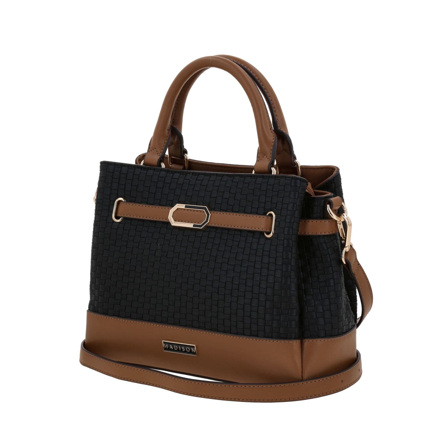 Bolsa de Mano para Dama Madison by Chenson Negra con Triple Compartimento 2