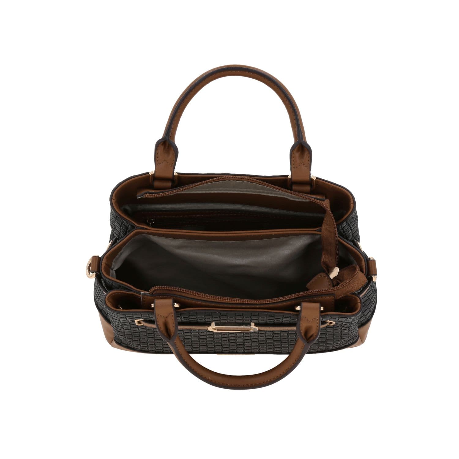 Bolsa de Mano para Dama Madison by Chenson Negra con Triple Compartimento - vista 2