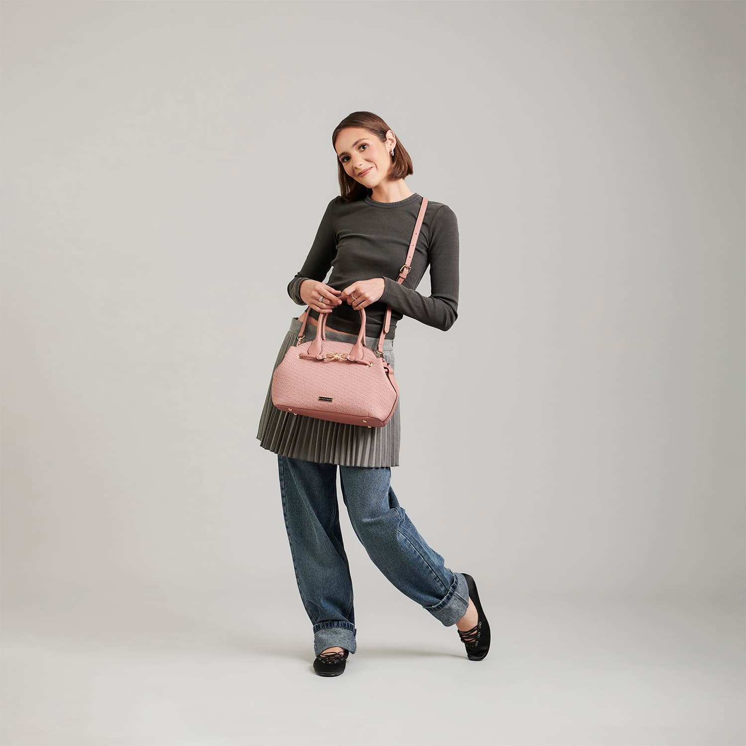 Bolsa de Mano para Dama Madison by Chenson Rosa con Asa Ajustable - vista 2