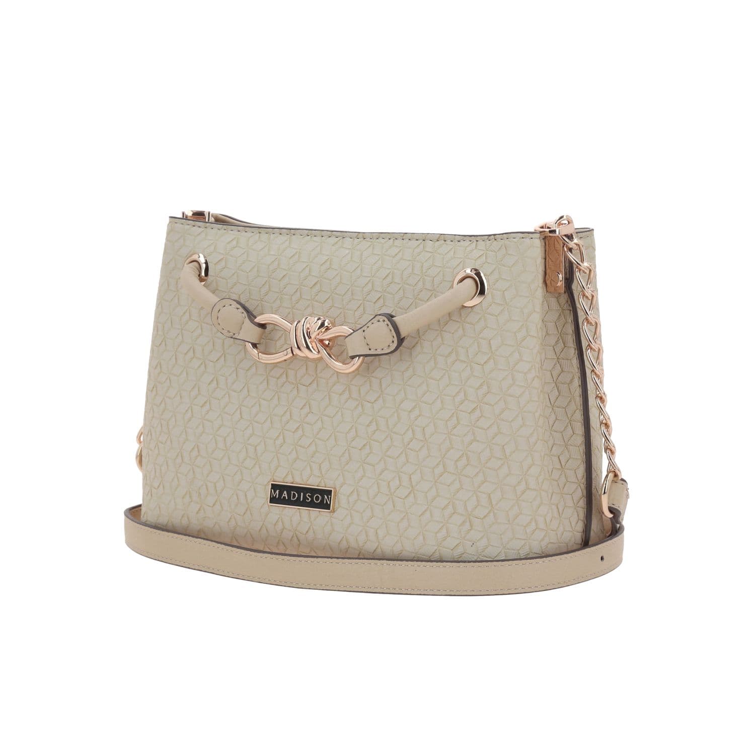 Bolsa de Lado Beige Madison by Chenson - Estilo y Funcionalidad para Dama 2