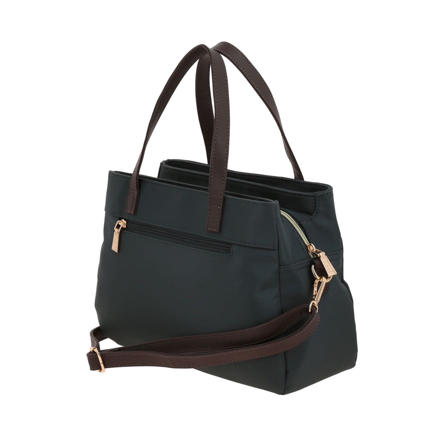 Bolsa de mano para dama Madison by Chenson color gris con triple compartimento 5