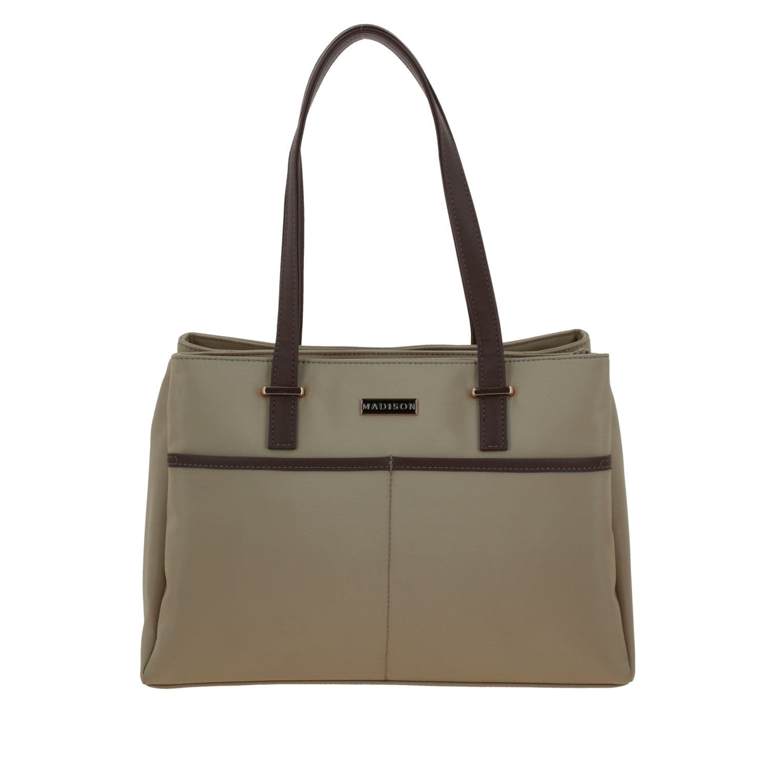 Bolsa grande para dama Madison by Chenson Camel con múltiples compartimentos