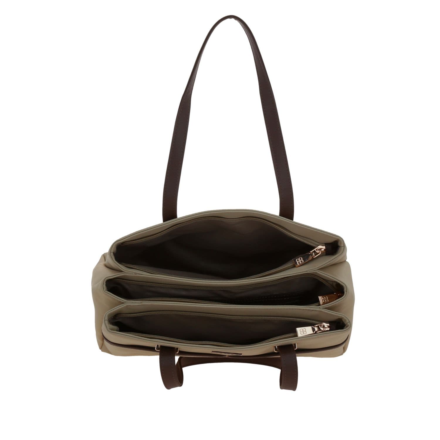 Bolsa grande para dama Madison by Chenson Camel con múltiples compartimentos - vista 2