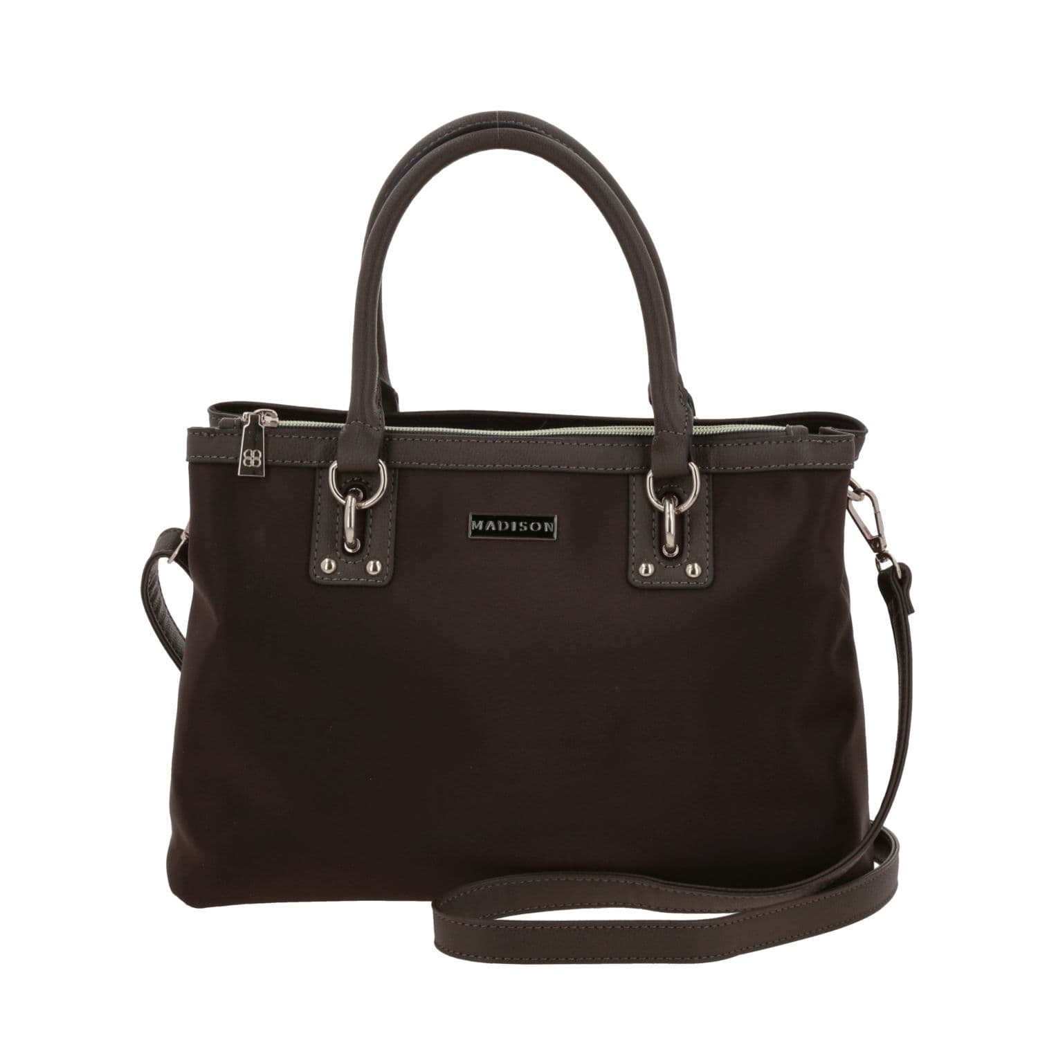 Bolsa de Mano para Dama Madison by Chenson Café Satinado Estilo y Funcionalidad