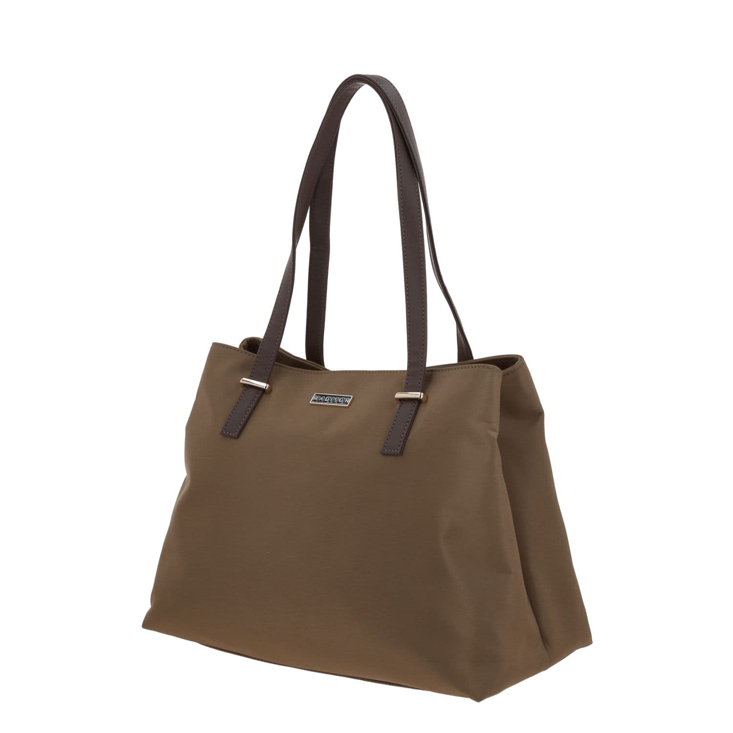 Bolsa grande para dama Madison by Chenson café con compartimentos prácticos 2