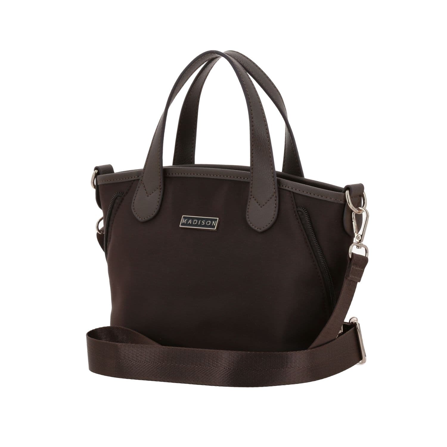 Bolsa de Mano para Dama Madison by Chenson Café Satinado - Estilo y Funcionalidad 2