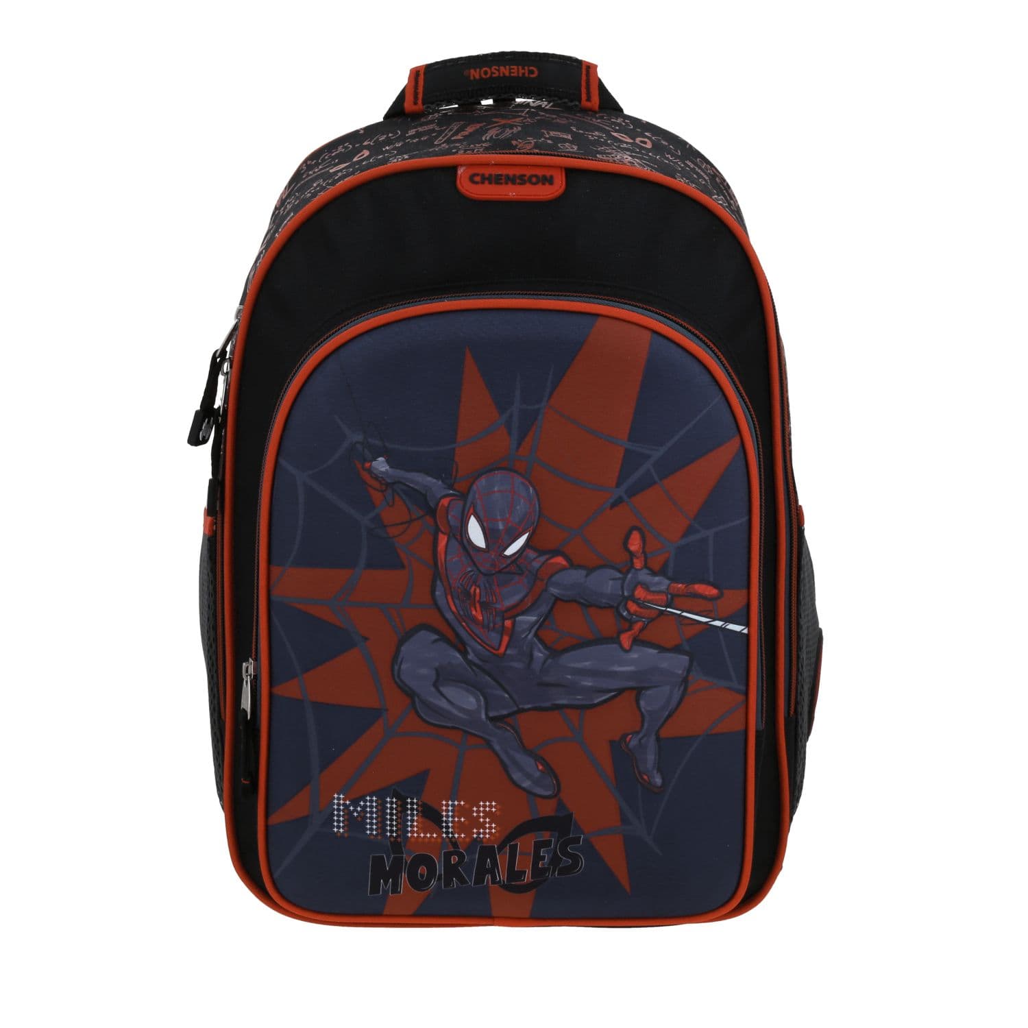 Mochila escolar para niño Miles Morales by Chenson color negro duradera