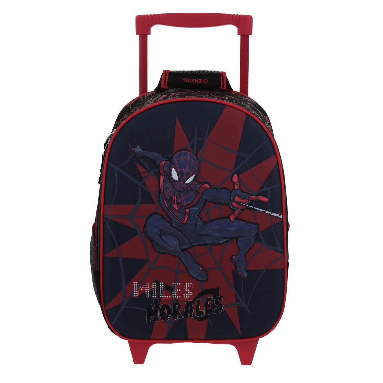 Mochila con Ruedas Miles Morales Negra para Niño - Diversión y Durabilidad