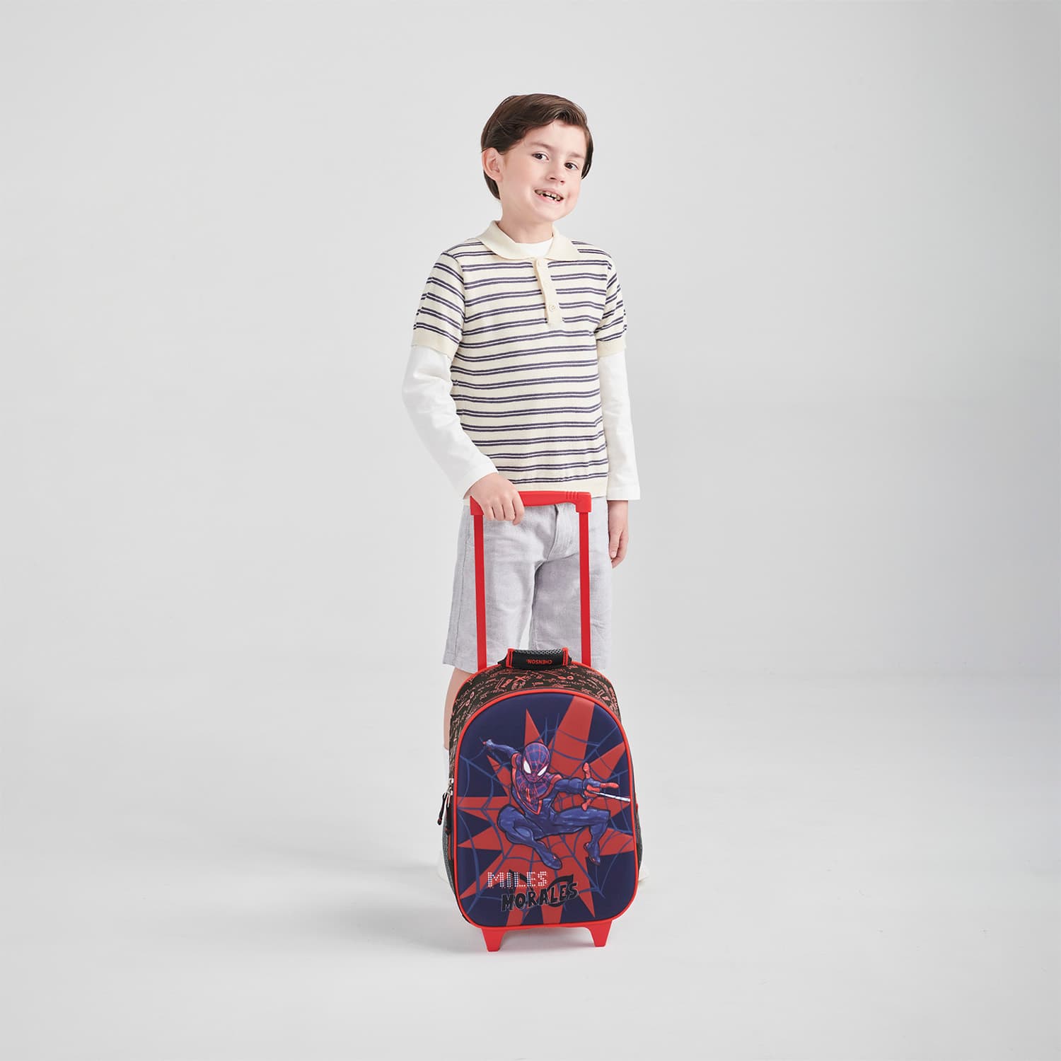 Mochila con Ruedas Miles Morales Negra para Niño - Diversión y Durabilidad - vista 2