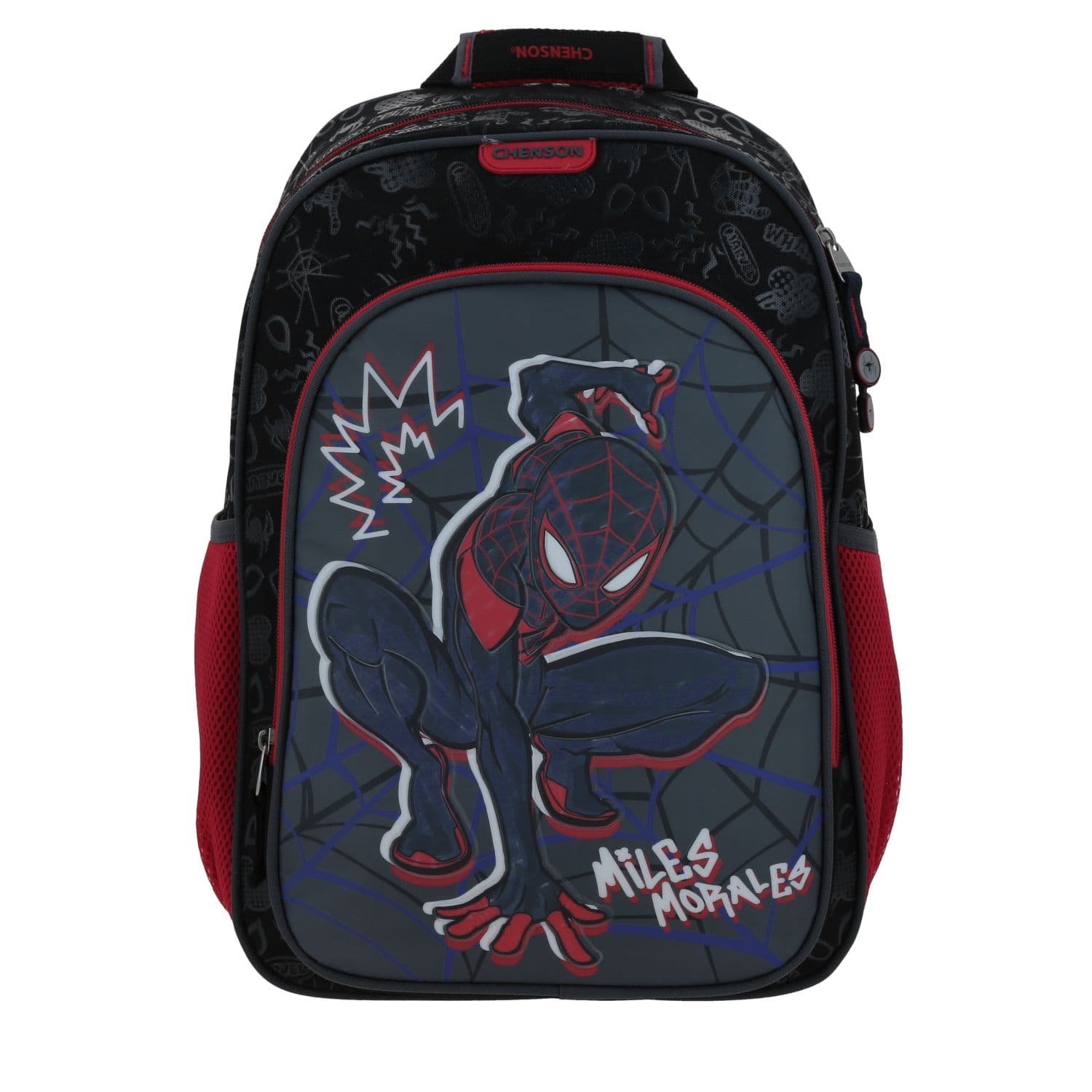 Mochila escolar para niño Miles Morales by Chenson color negro duradera